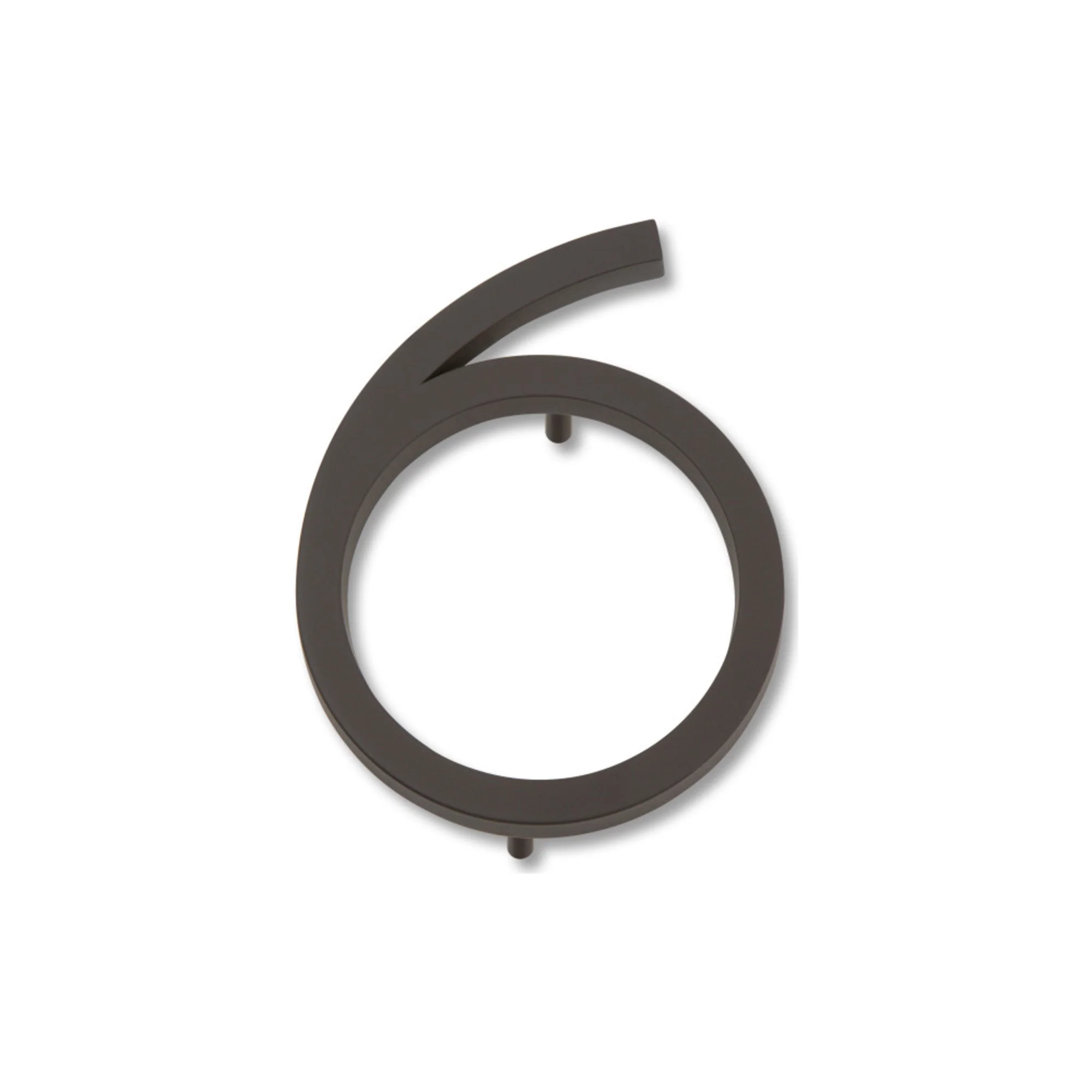 Modern Avalon 4-1/2" H House Number 6