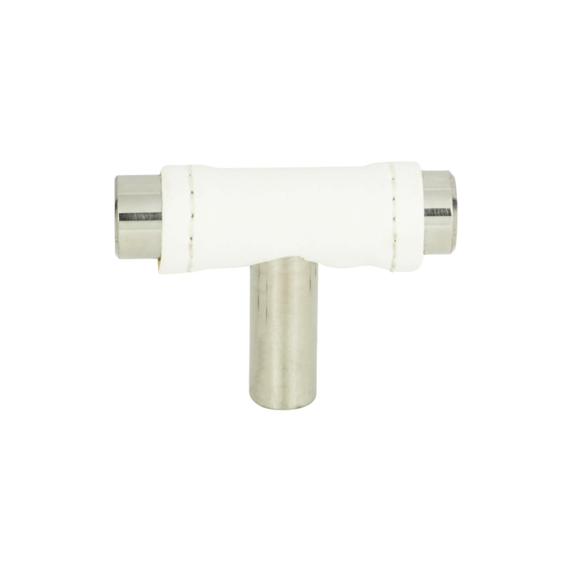 Zanzibar White Leather Knob - Image 3