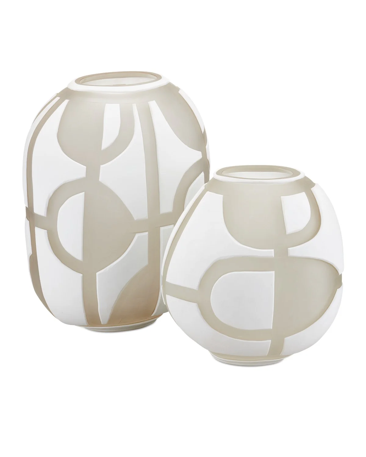 Art Decortif White Vase Set of 2 Vase Set of 2