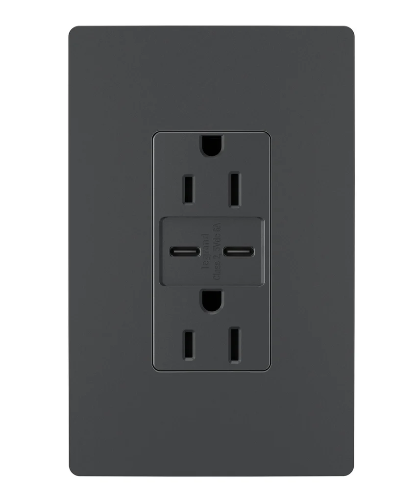 15A Tamper Resistant Ultra Fast USB Type C Outlet R26USBCC6G
