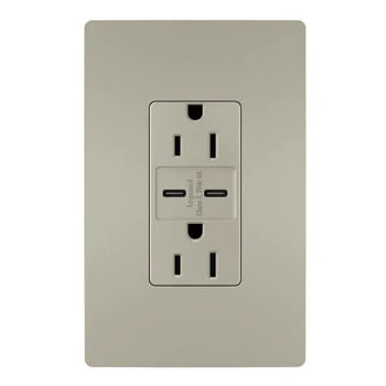 15A Tamper Resistant Ultra Fast USB Type C Outlet R26USBCC6NICCV4