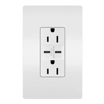 15A Tamper Resistant Ultra Fast USB Type C  Outlet R26USBCC6W