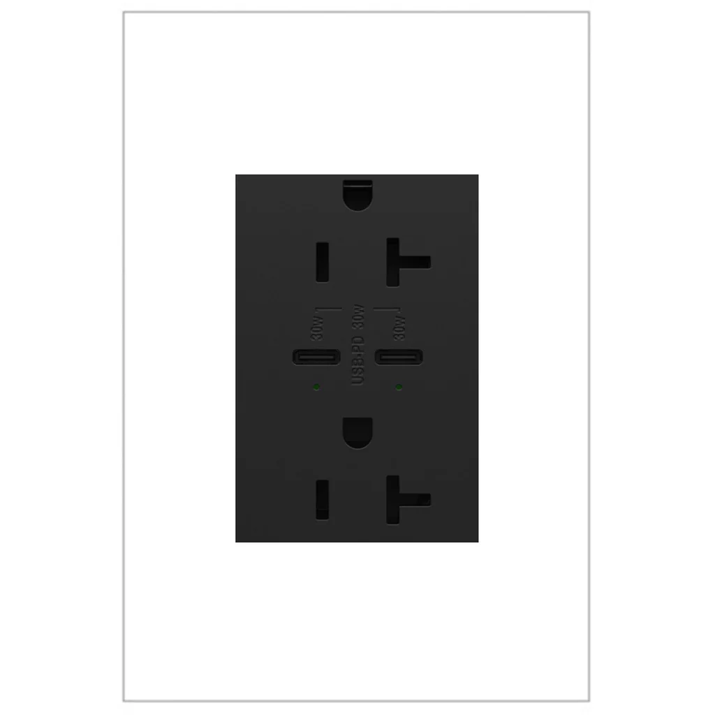 20A Tamper Resistant Ultra Fast Plus Power Delivery USB Type C Outlet Plus Size ARTRUSB20PD30G4 - Image 2