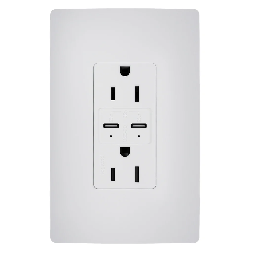 65W USB Outlet  Type C  15A  Tamper Resistant R26USBPD65W