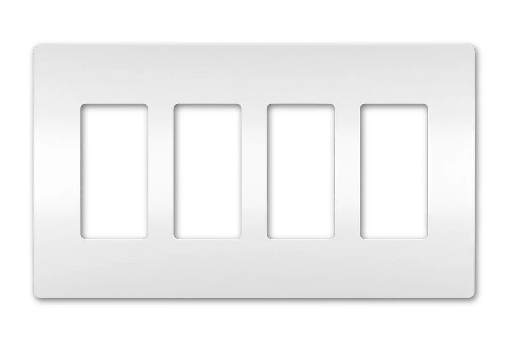 Four Gang Screwless Wall Plate RWP264W
