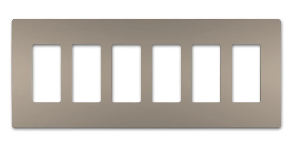 Six Gang Screwless Wall Plate RWP266NI