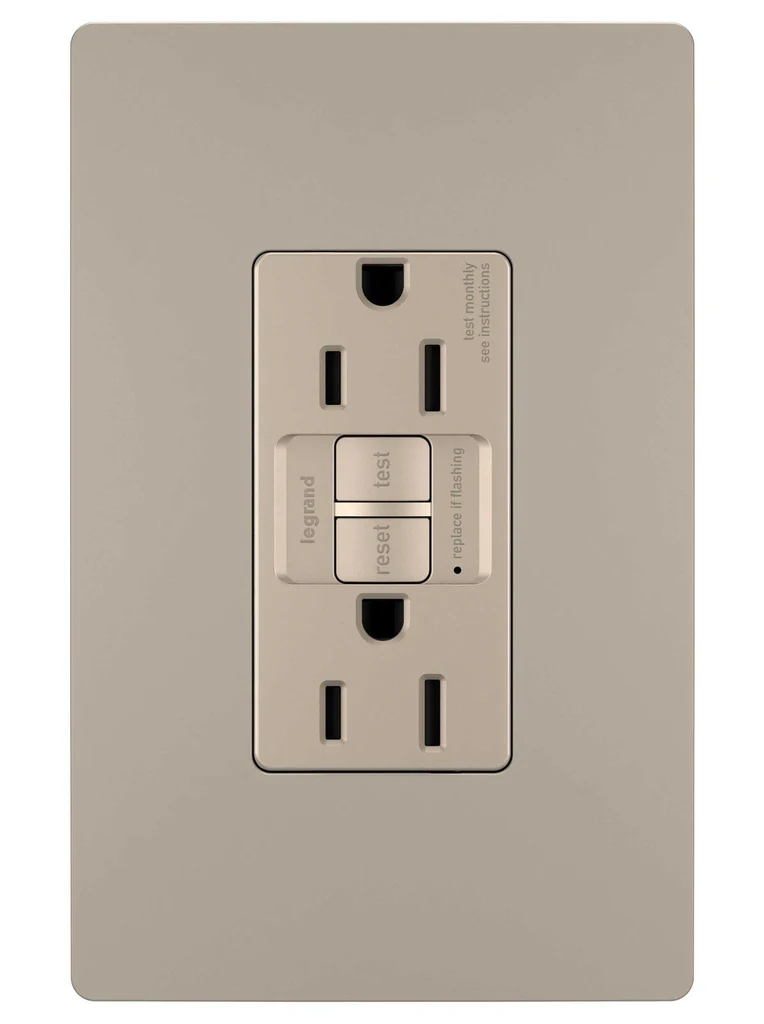 Tamper Resistant 15A Duplex Self Test GFCI Receptacles with SafeLock Protection 1597TRNICC4