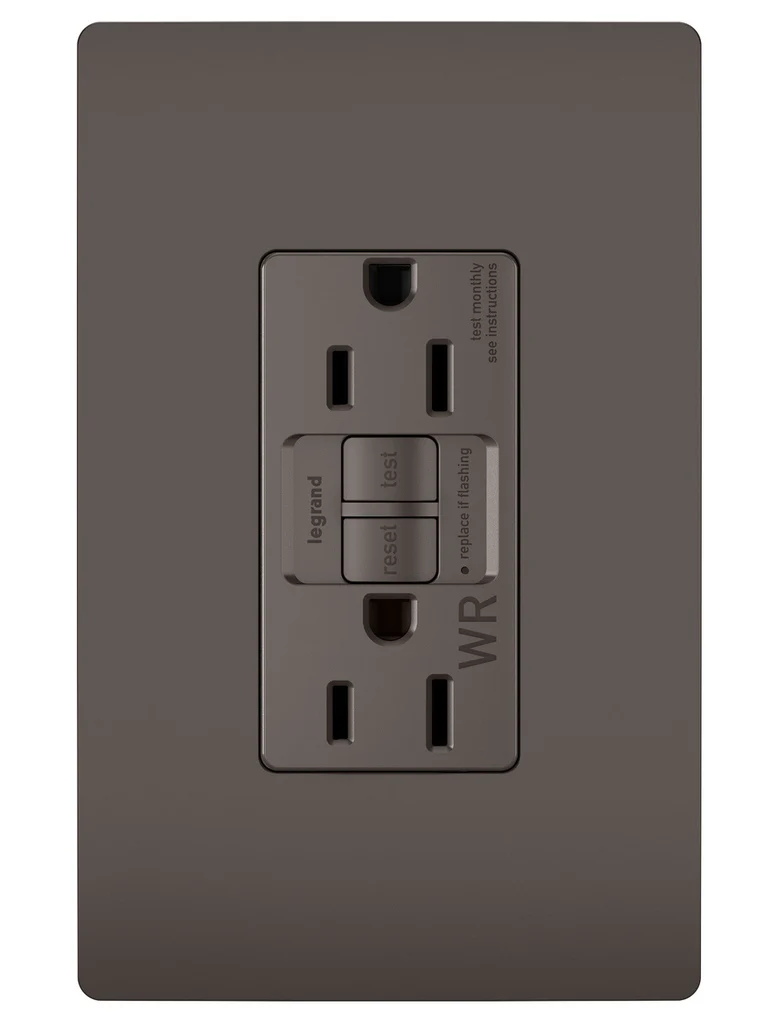Tamper Resistant Weather Resistant 15A Duplex Self Test GFCI Receptacles with SafeLock Protection 1597TRWR