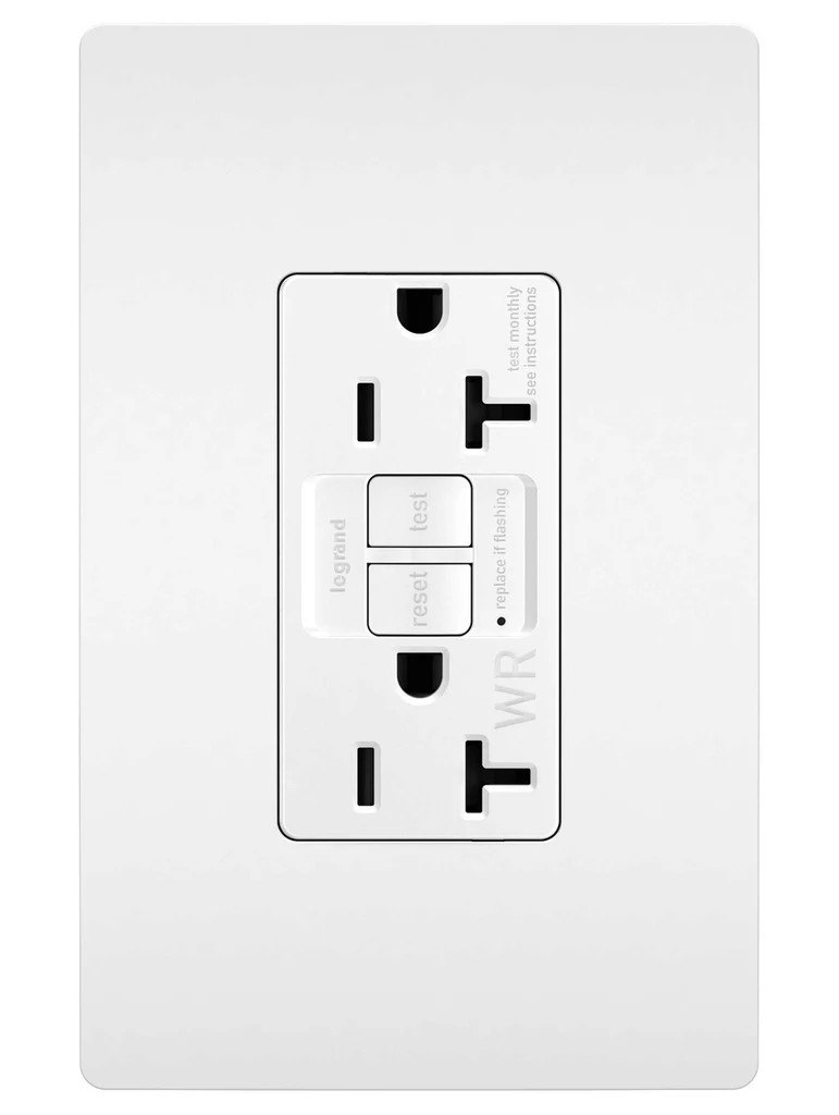 Tamper Resistant Weather Resistant 20A Duplex Self Test GFCI Receptacles with SafeLock Protection 2097TRWRW