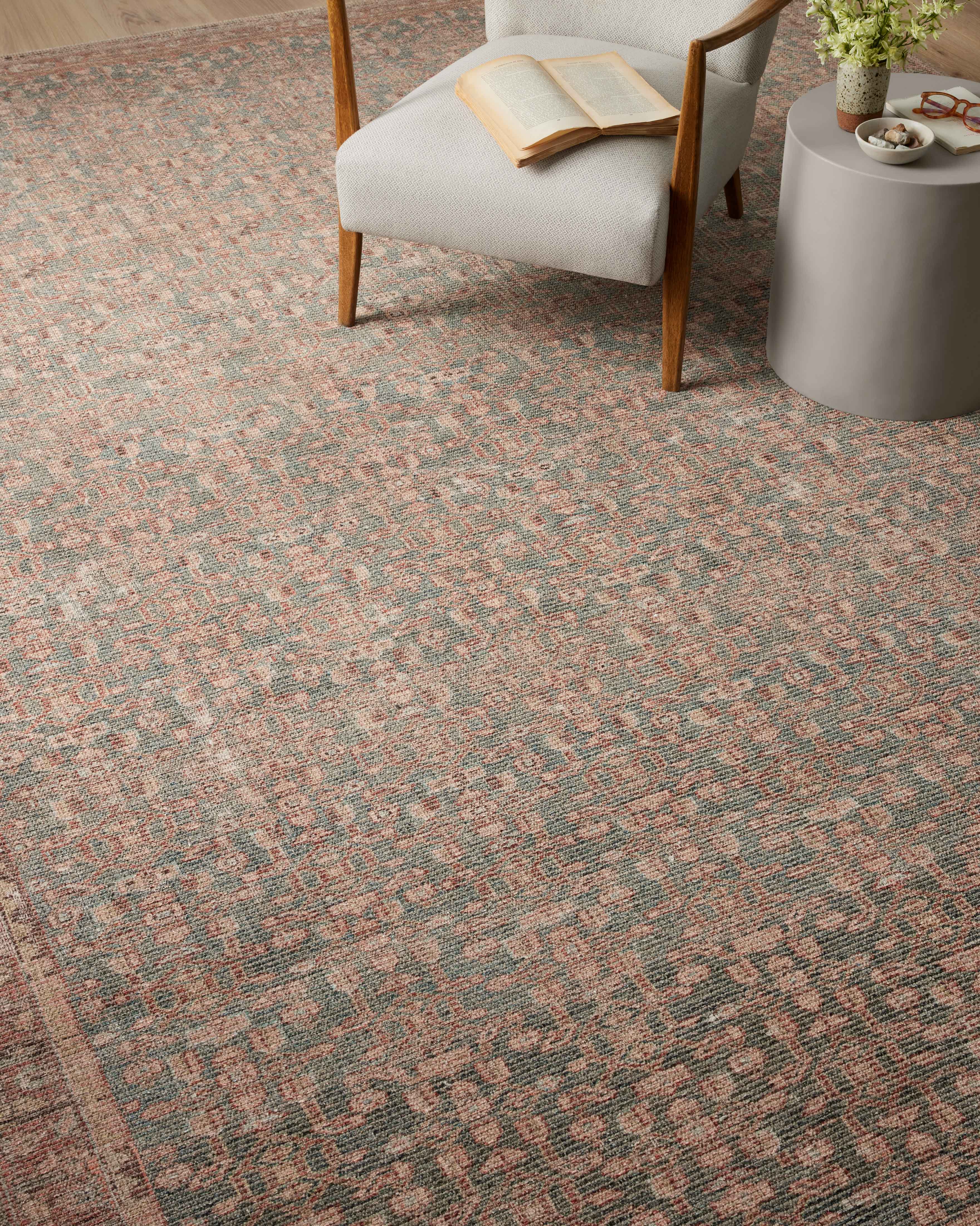 Aubrey Blue / Terracotta Rug (AUB-04) - Image 4