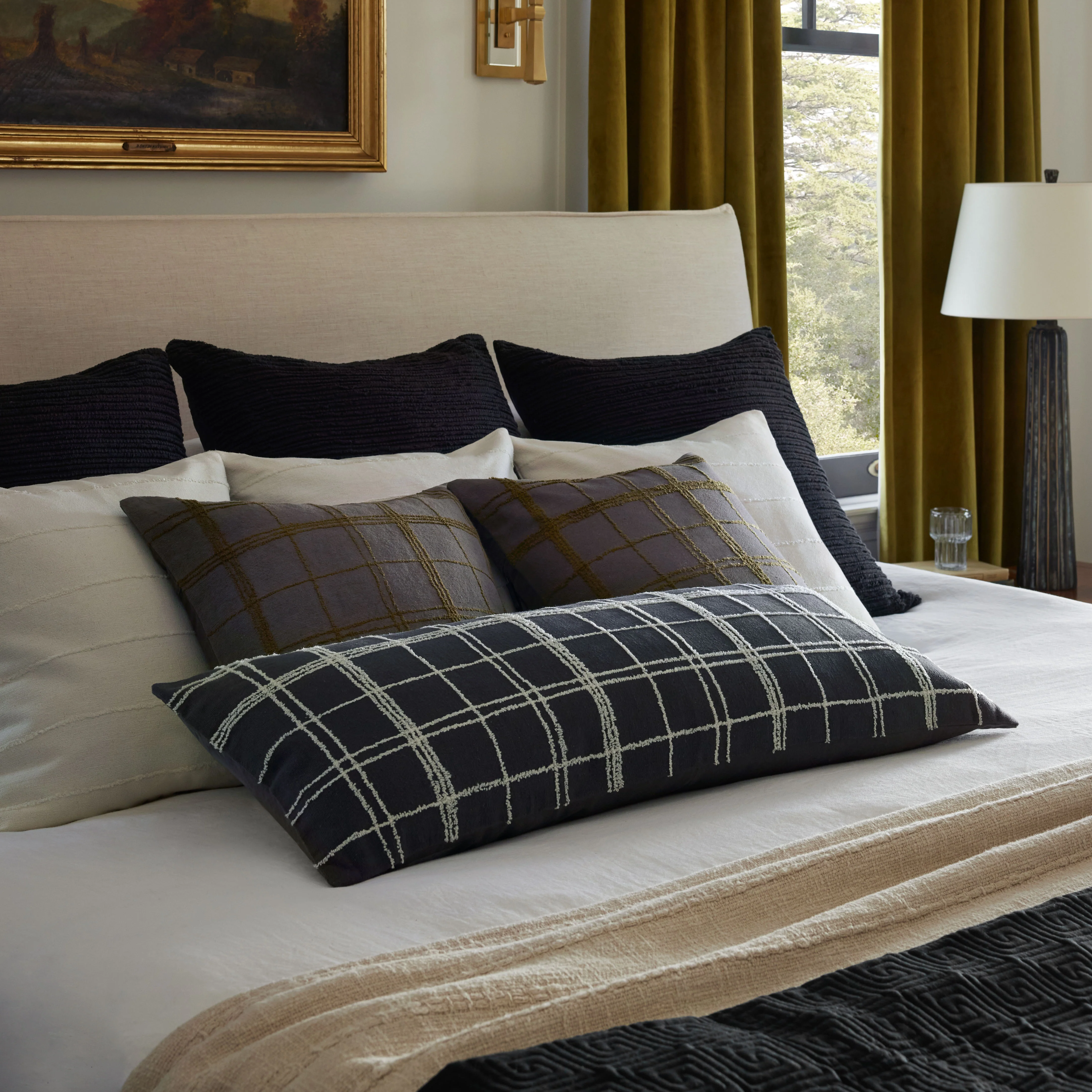Bernadette Graphite / Ivory Pillow (PJS0012) - Image 2
