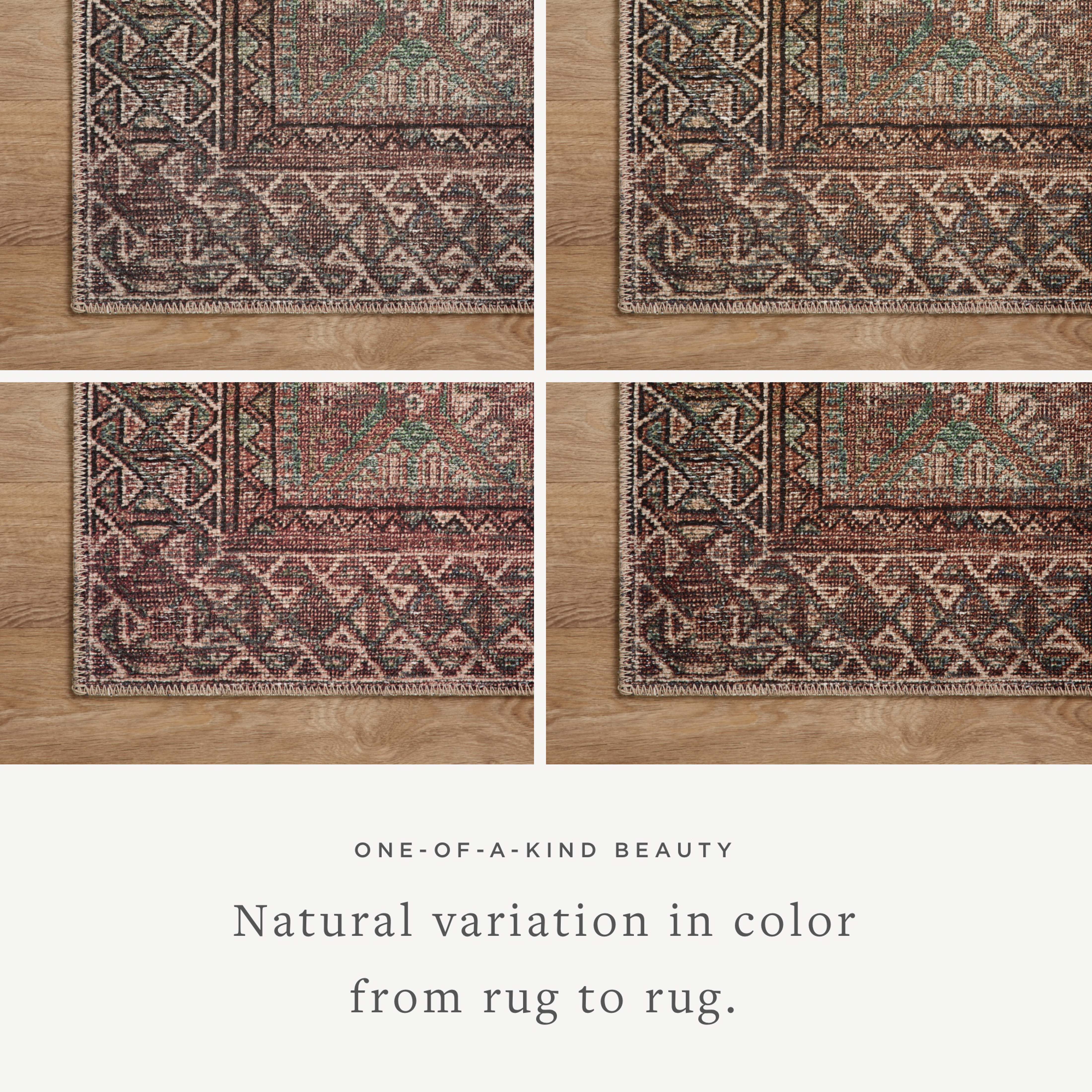 Billie Aqua / Rust Rug (BIL-04) - Image 5