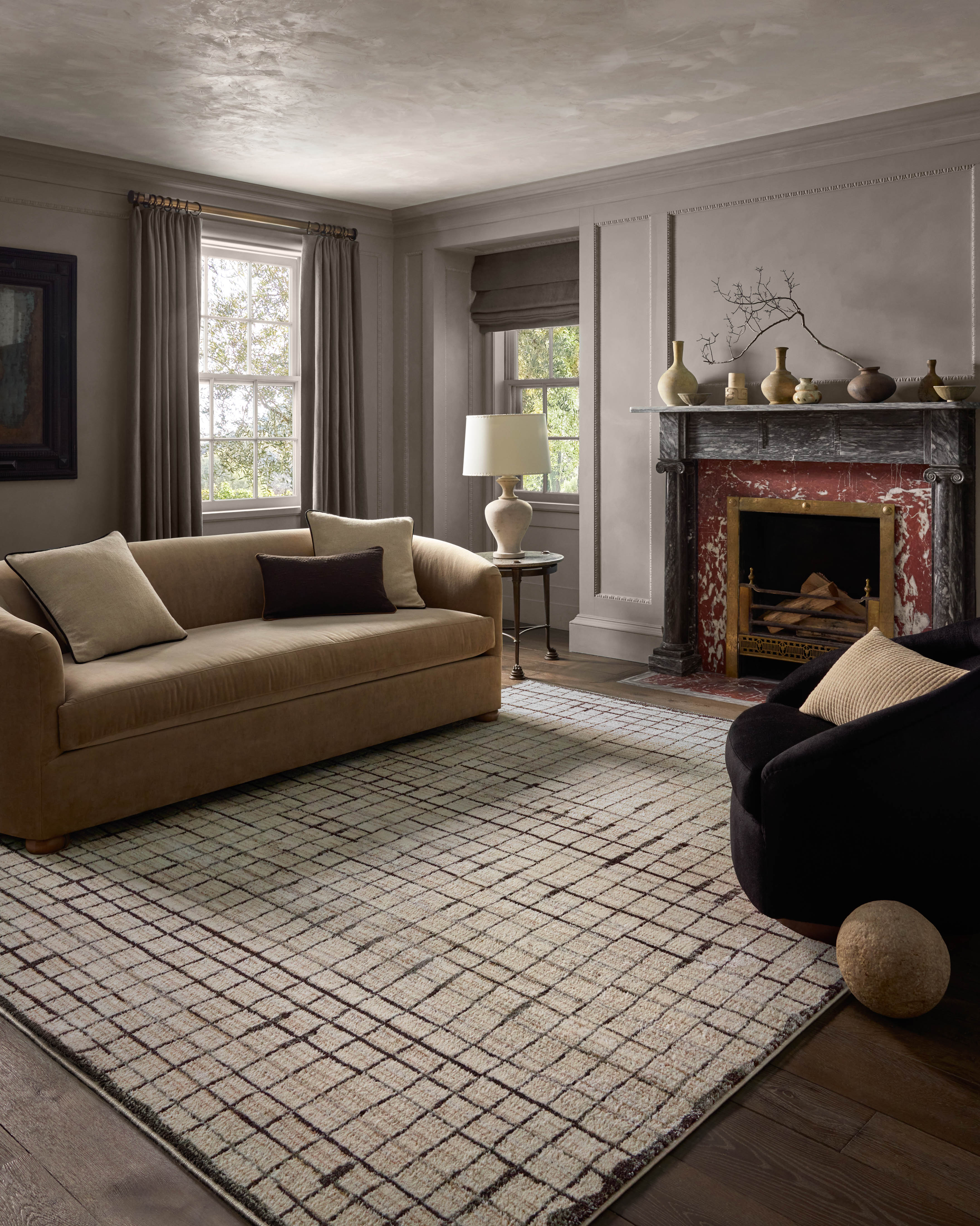 Bleecker Ivory / Charcoal Rug (BLE-01) - Image 2