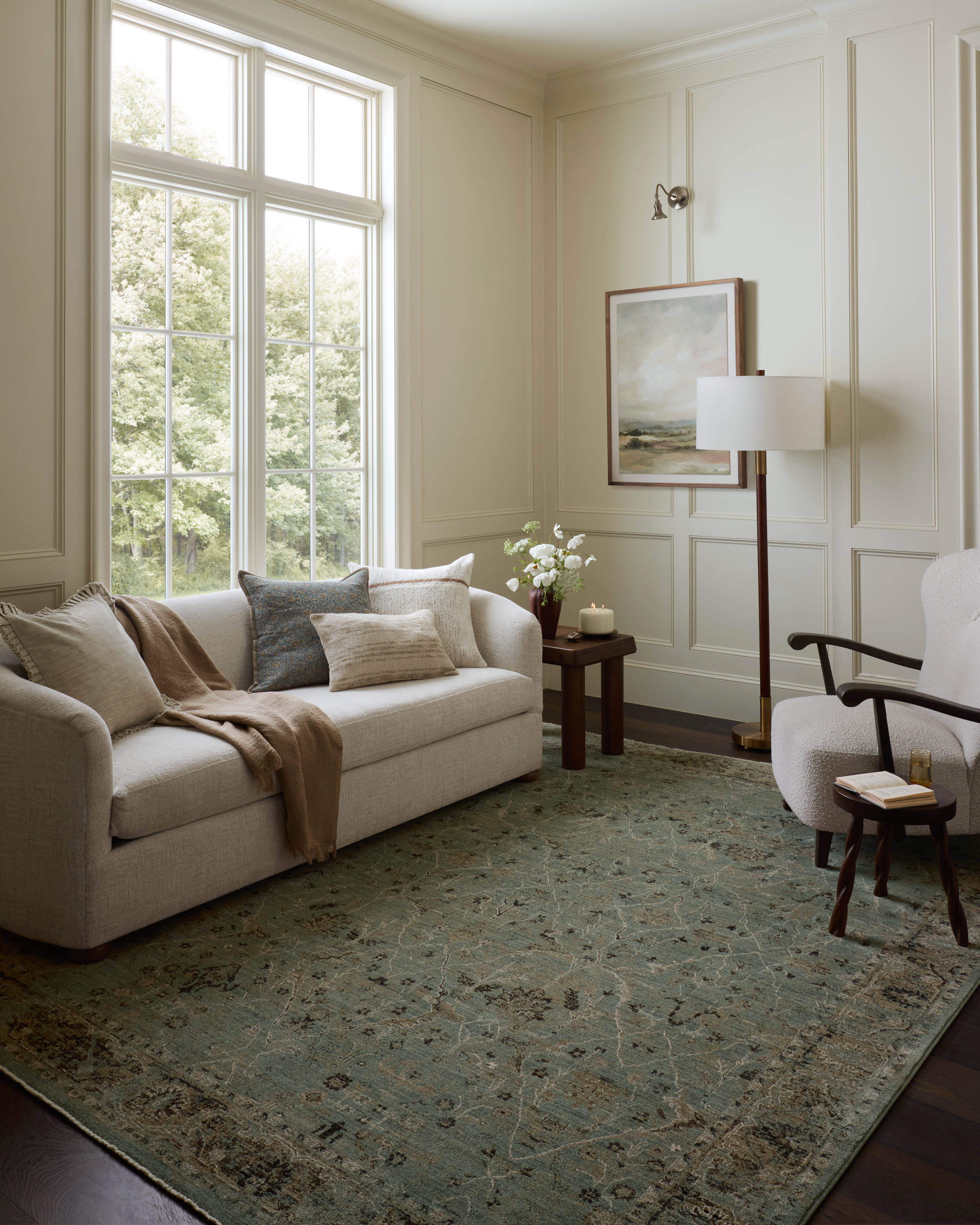 Briar Aqua / Olive Rug (BRR-02) - Image 2