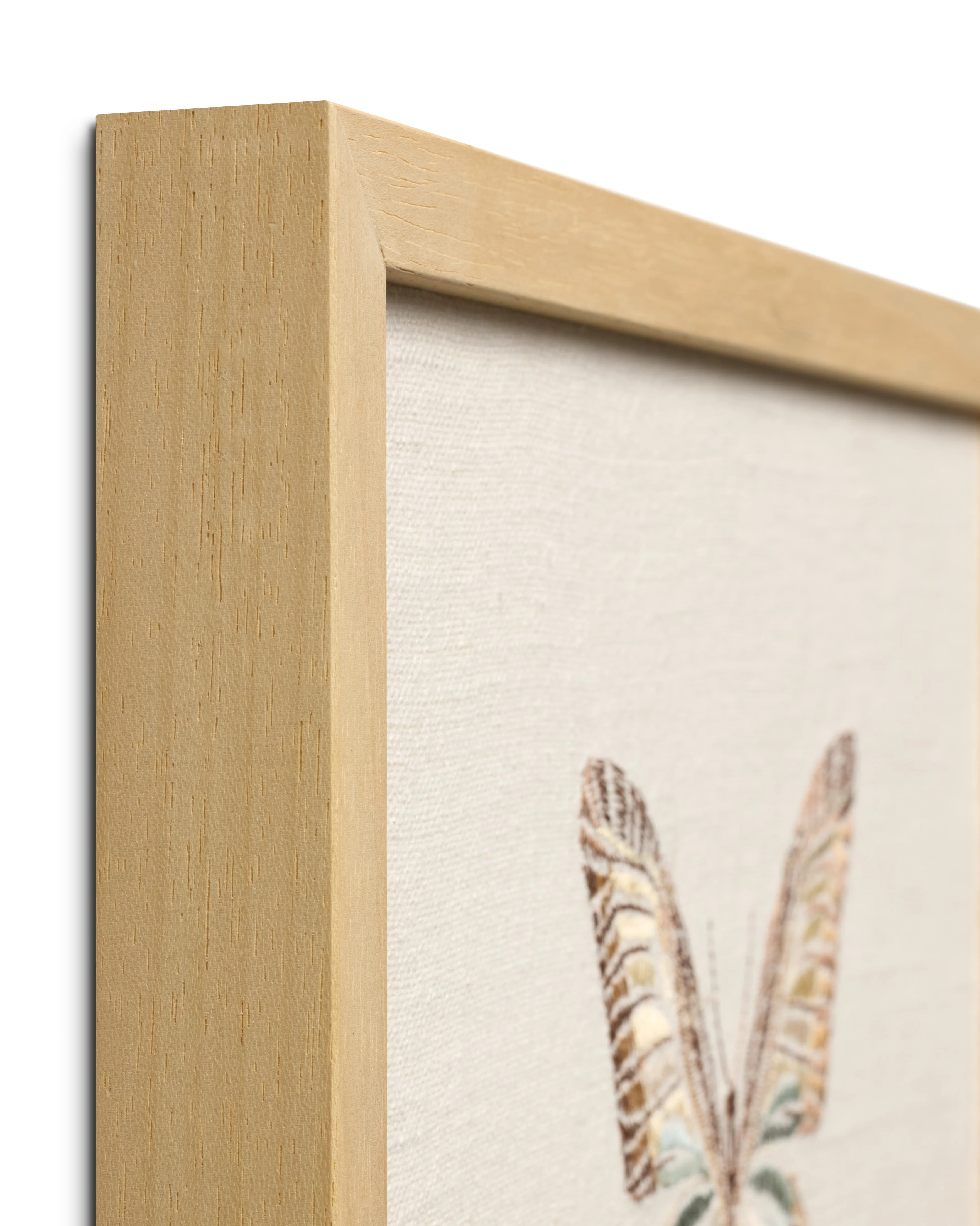 Butterfly Beige Ivory / Brown Wall Art (BUTBE) - Image 2