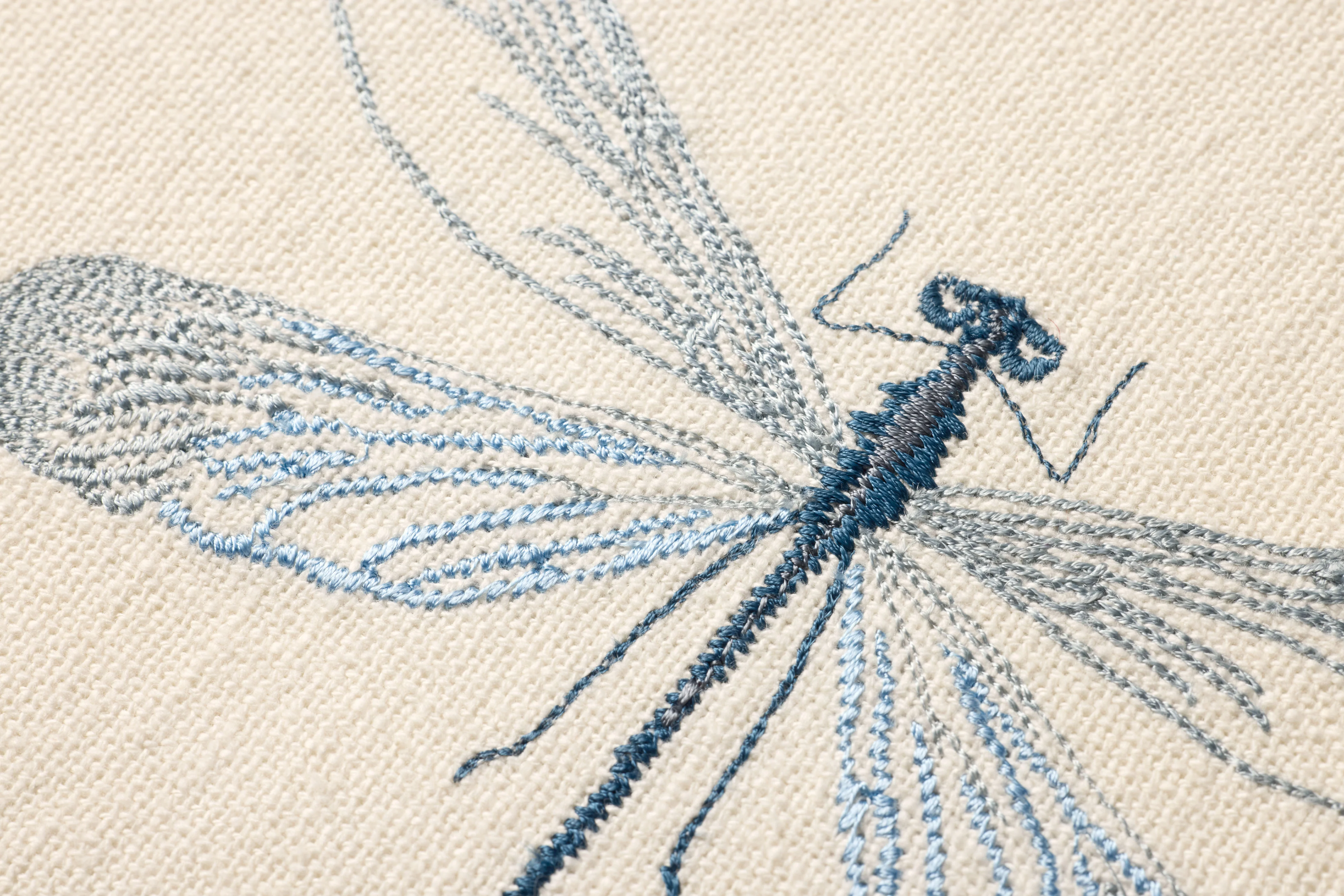 Dragonfly Blue Blue / Beige Wall Art (DRAGB) - Image 3