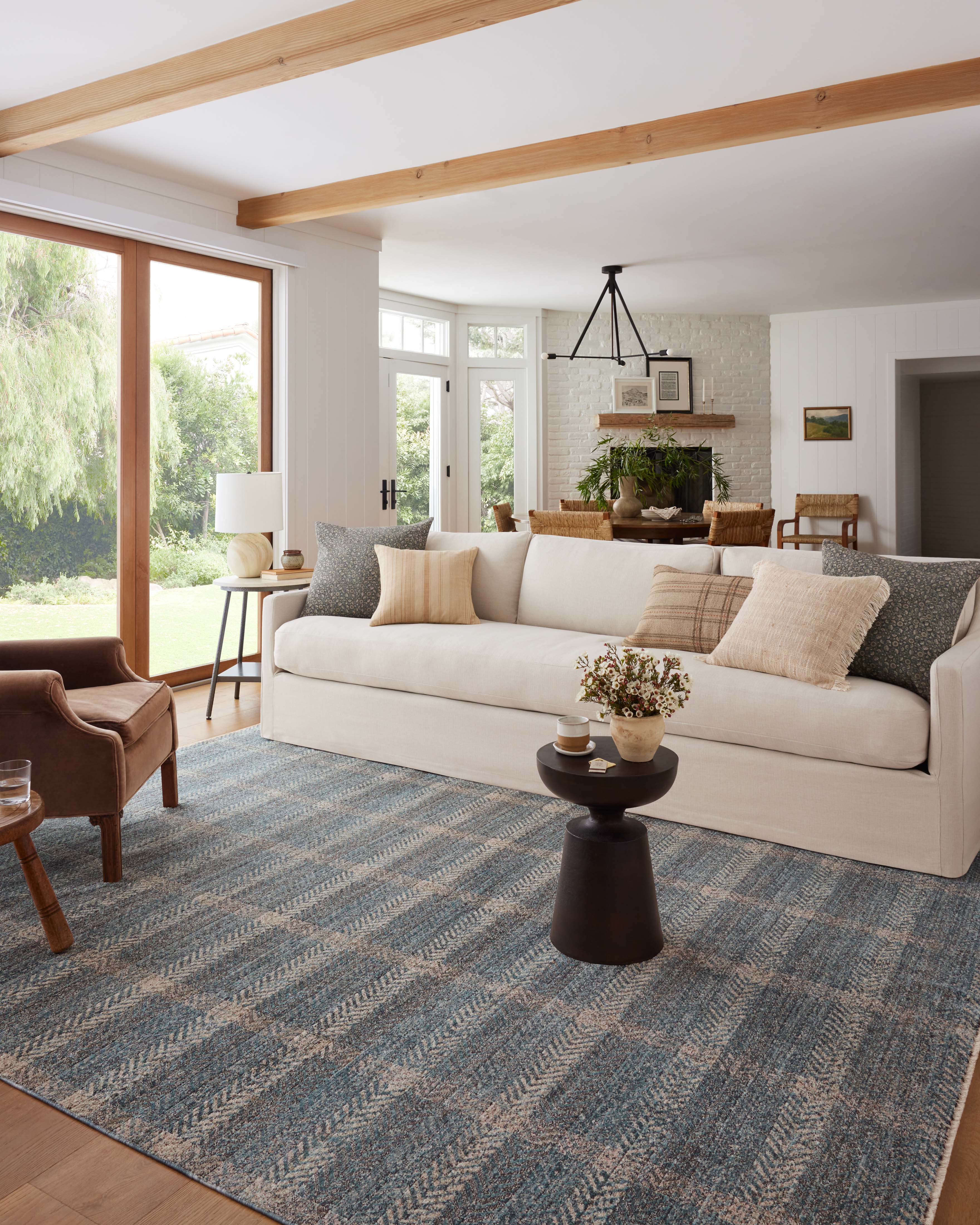 Ember Blue / Beige Rug (EMB-03) - Image 2
