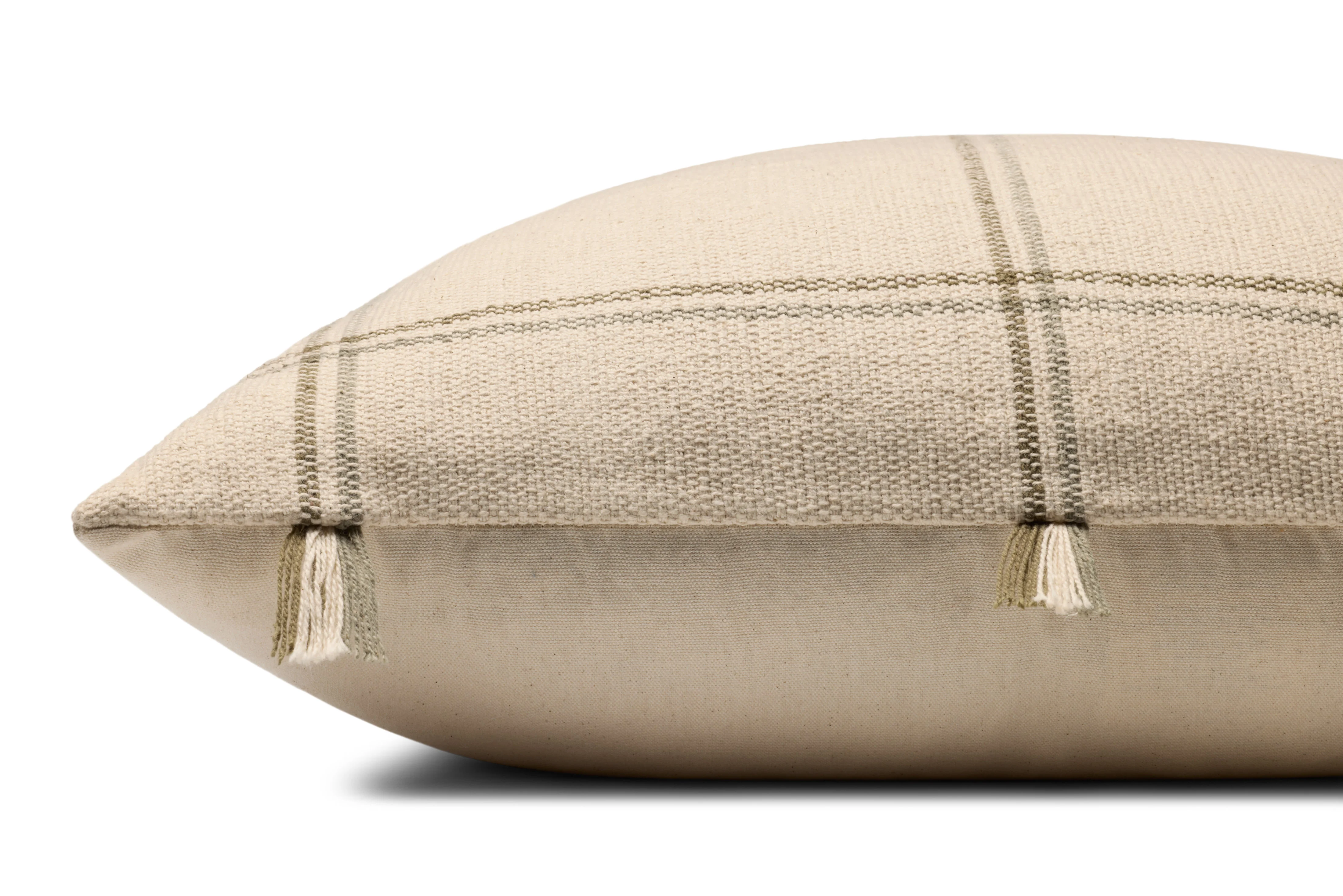 Lainey Natural / Olive Pillow (PAL0060) - Image 2
