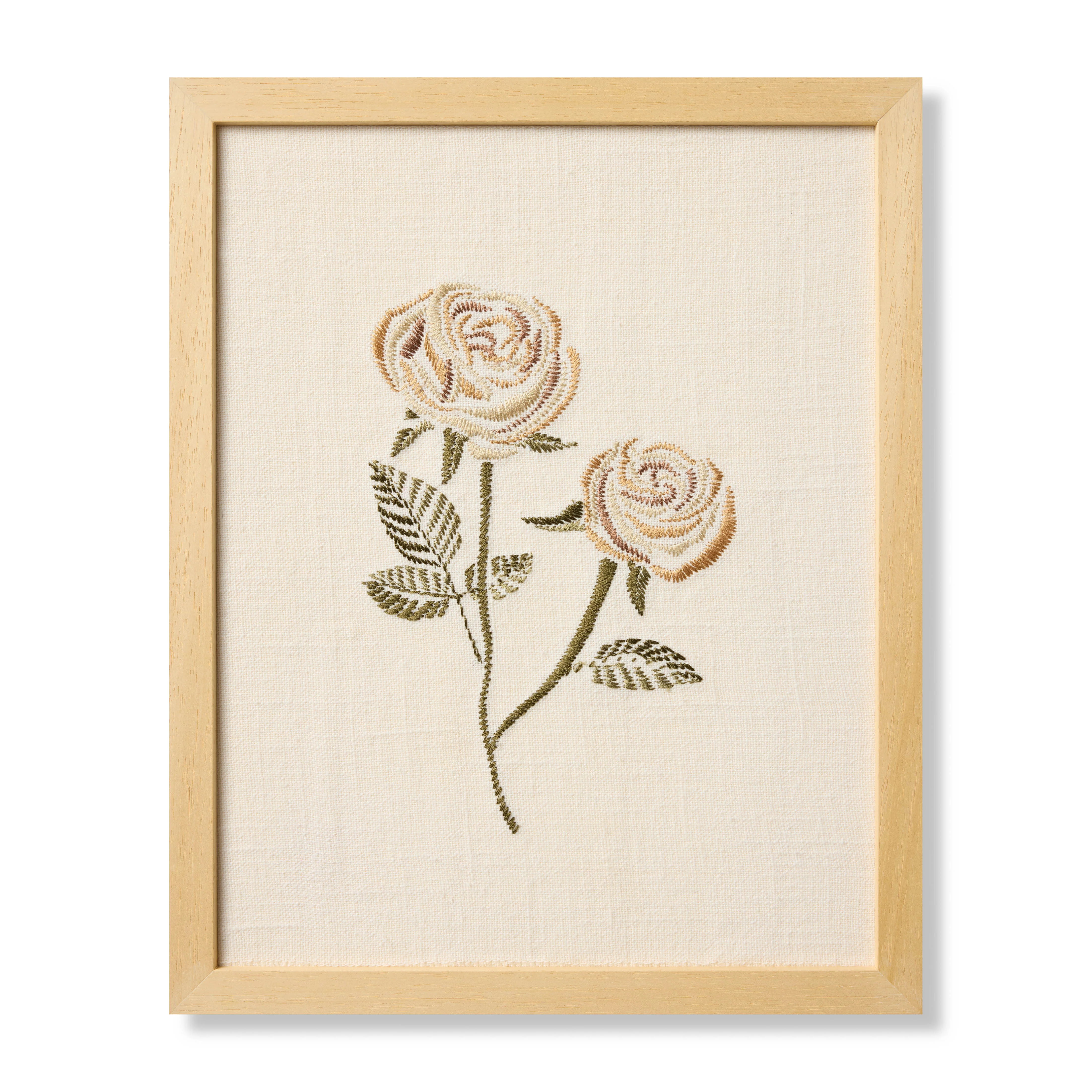 Rose Bud Beige Beige / Green Wall Art (ROSBU)