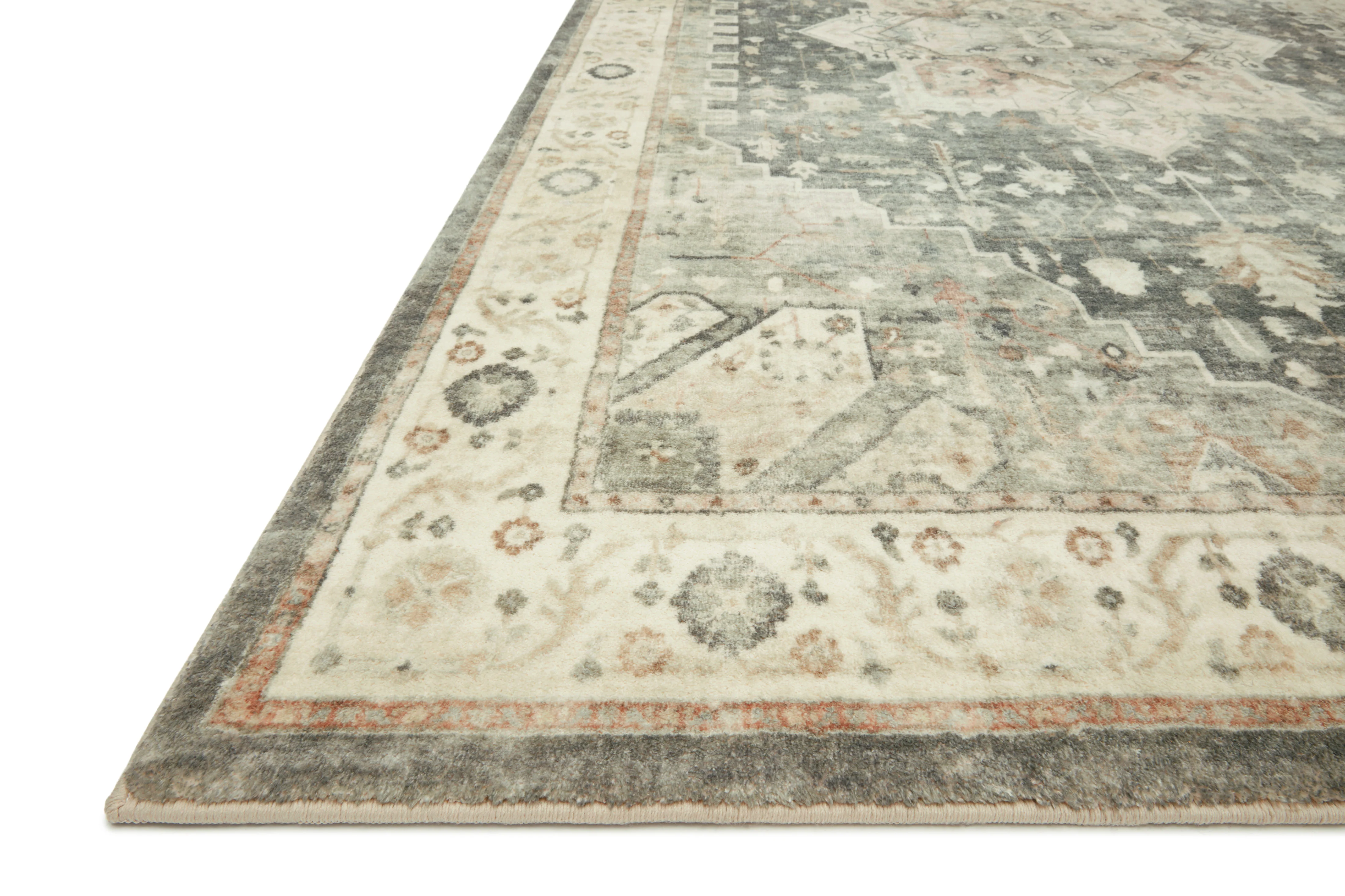 Rosette Slate / Ivory Rug (ROS-09) - Image 3