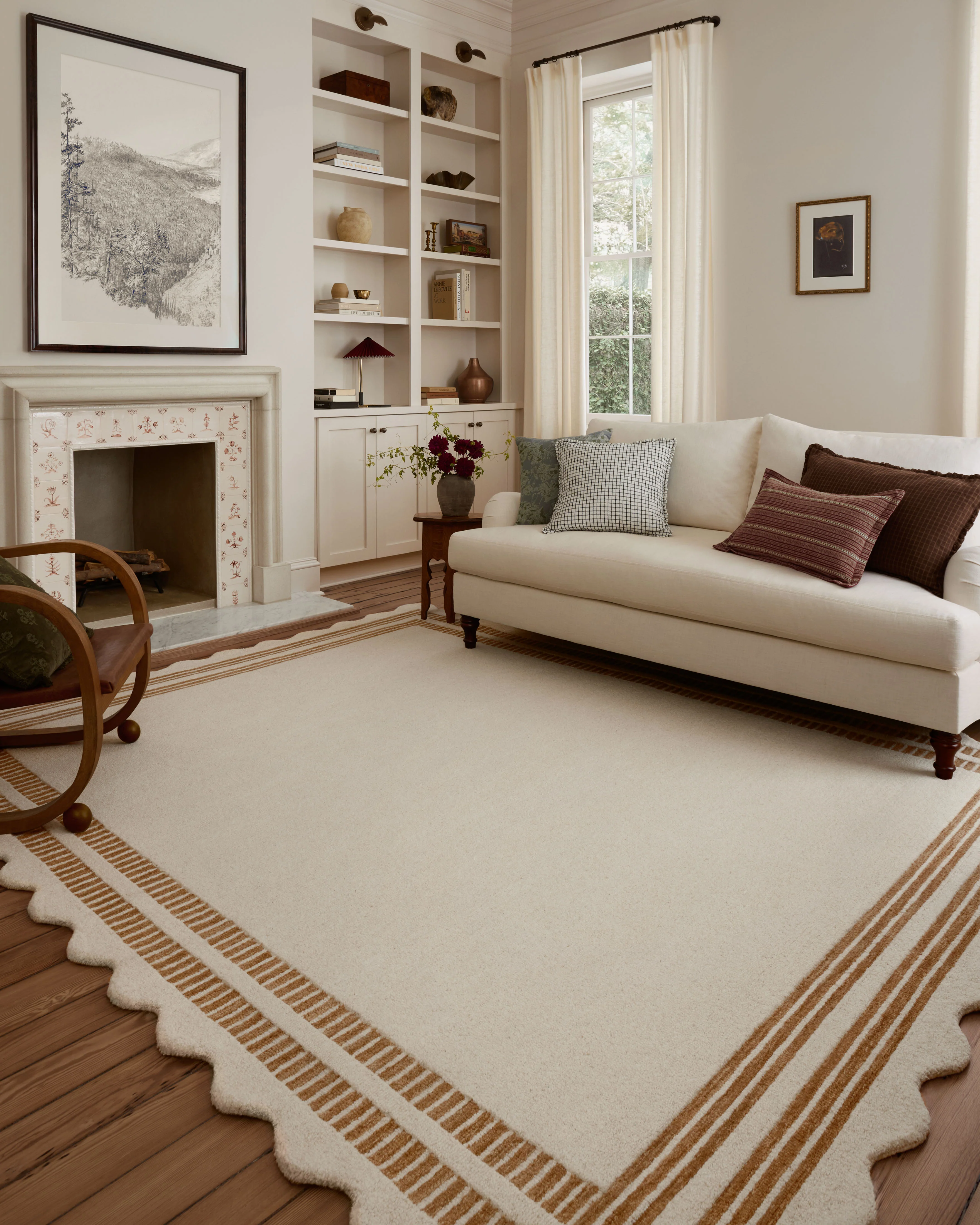 Scottie Ivory / Rust Rug (SCO-01) - Image 2