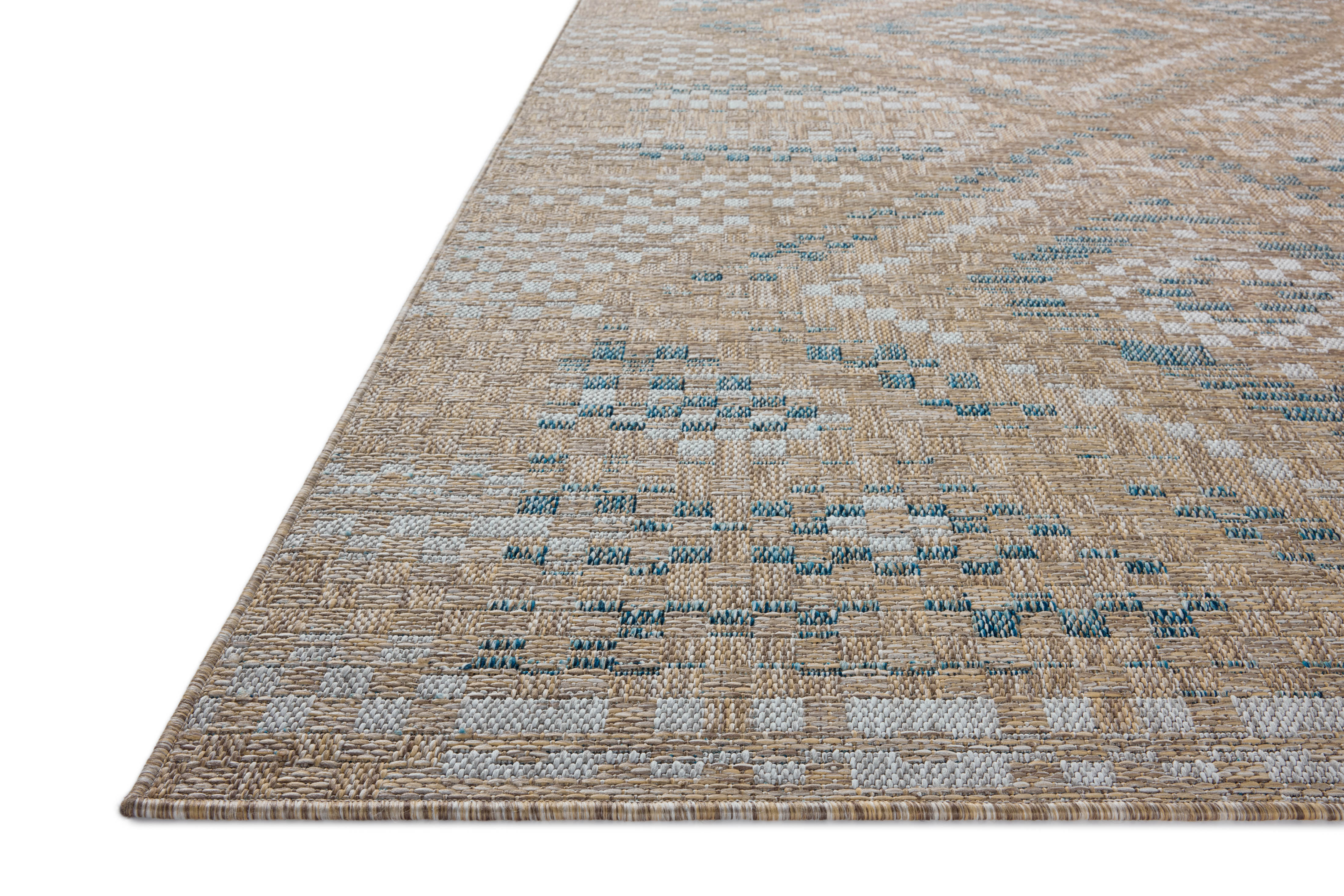 Topanga Natural / Aqua Rug (TOP-04) - Image 3