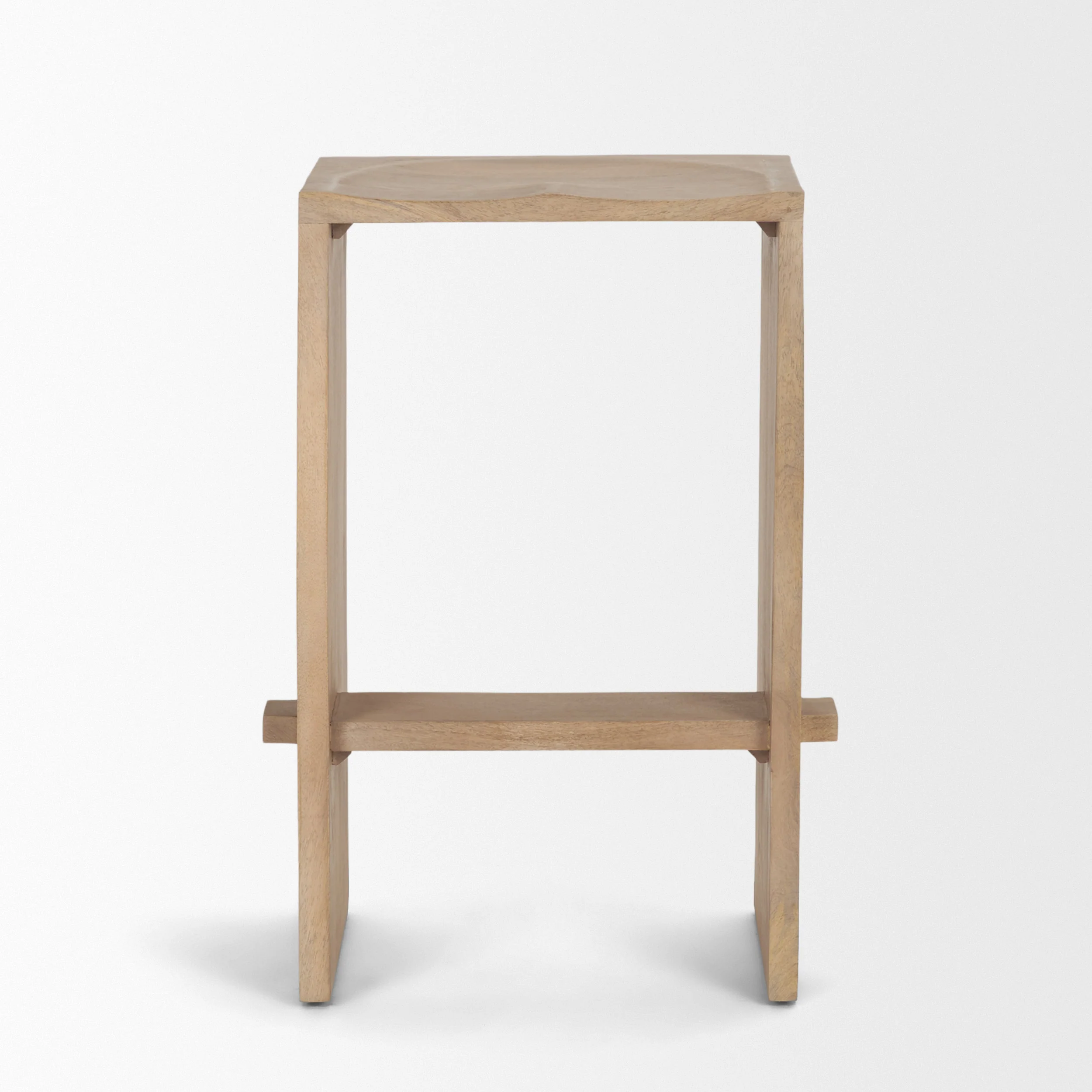 Aida Wood Seat Stool - Image 13