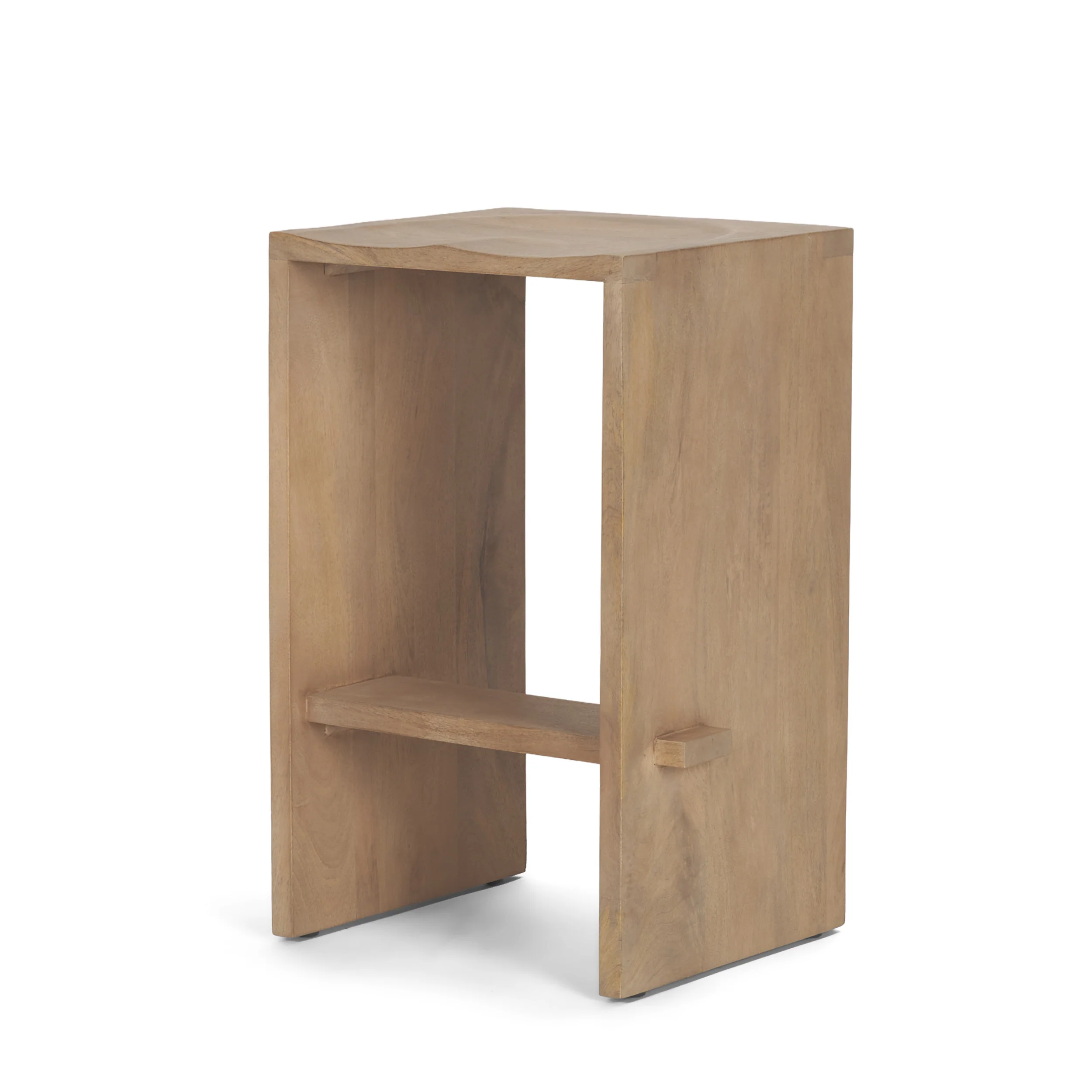 Aida Wood Seat Stool - Image 2