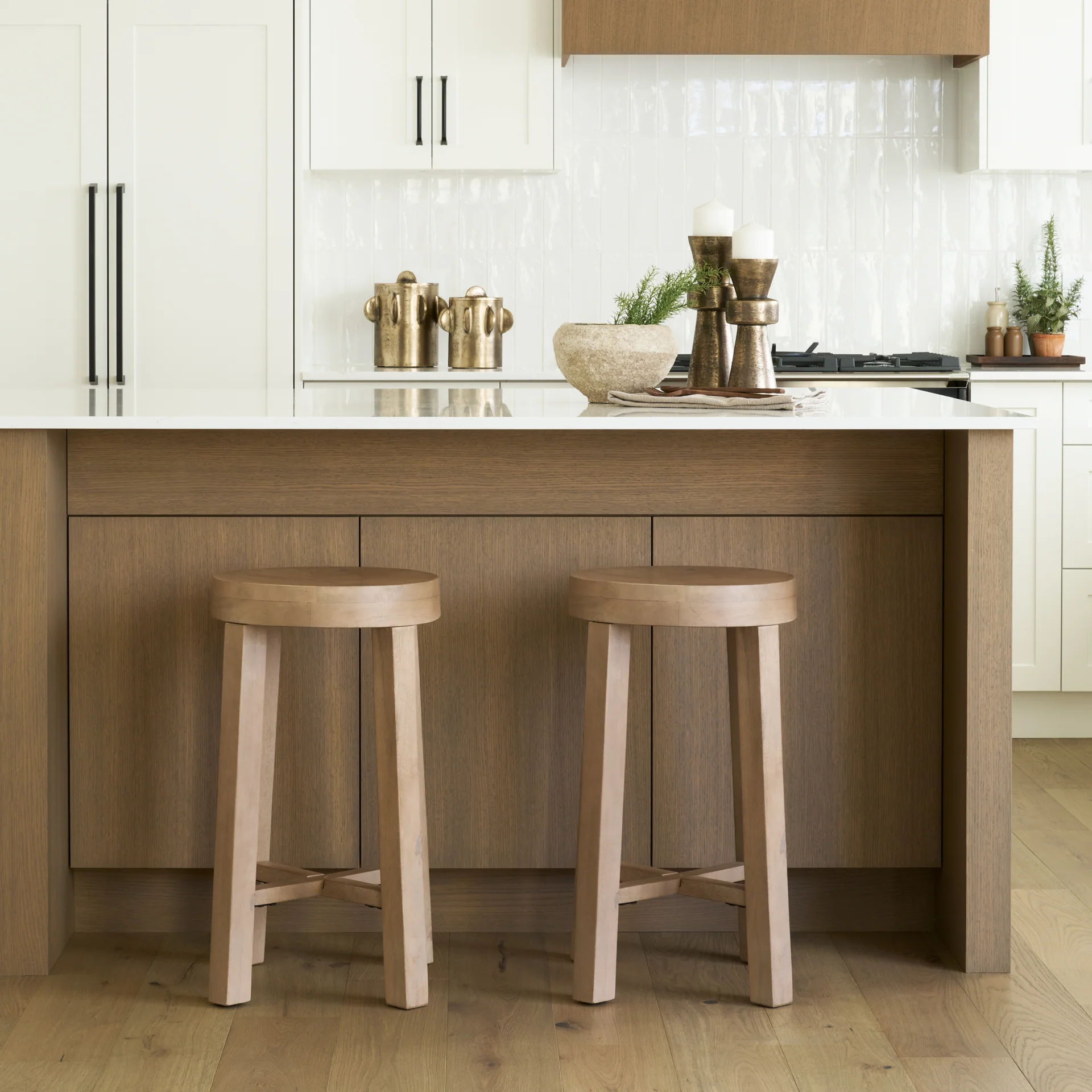 Brahma Wood Seat Bar/Counter Stool - Image 2