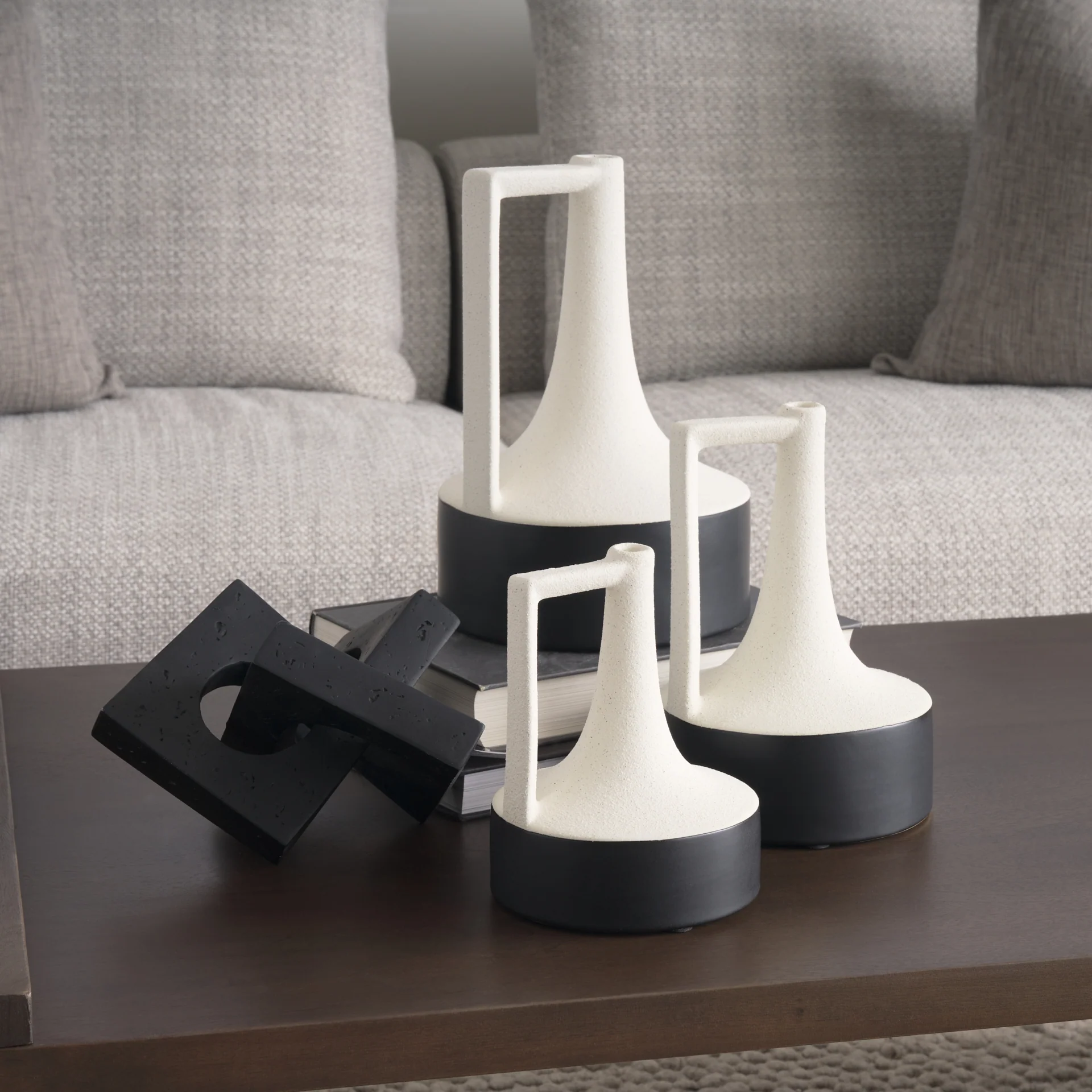Burton White/Black Jug Vase - Image 29