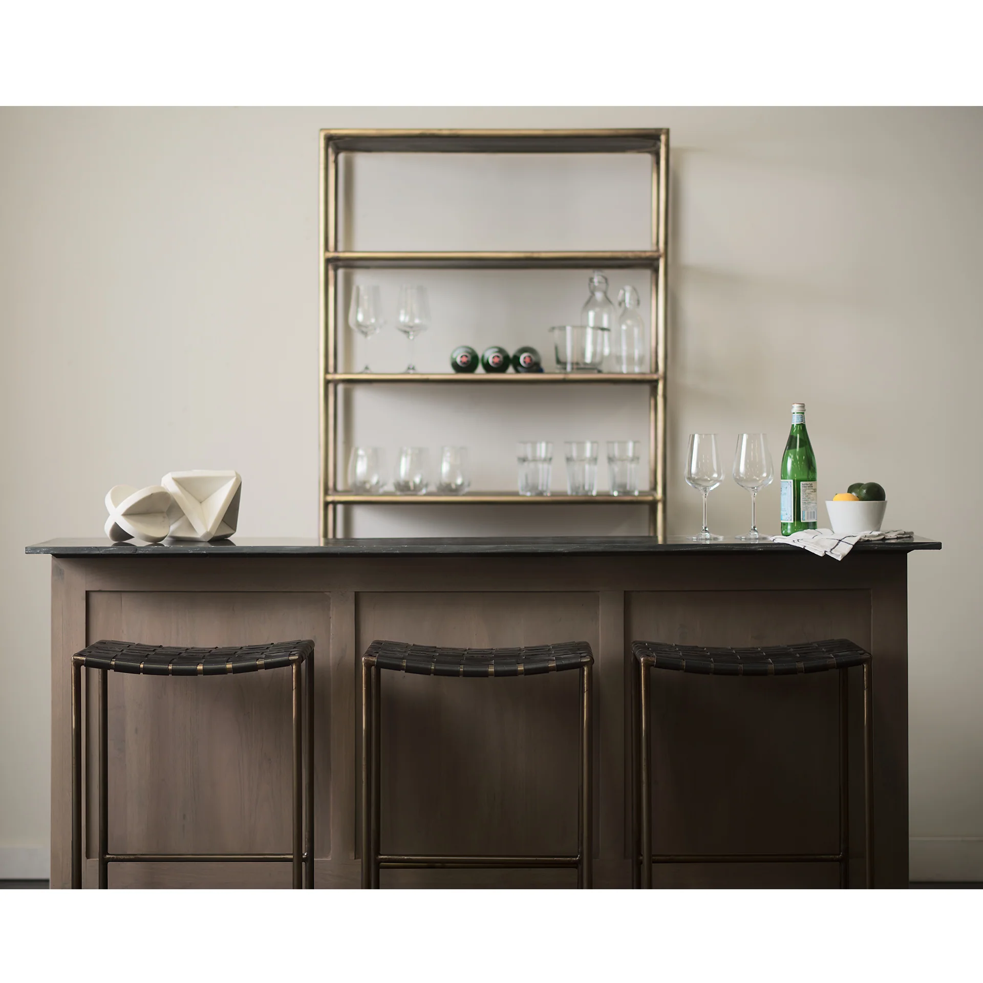 Clarissa Leather Seat Stool - Image 3