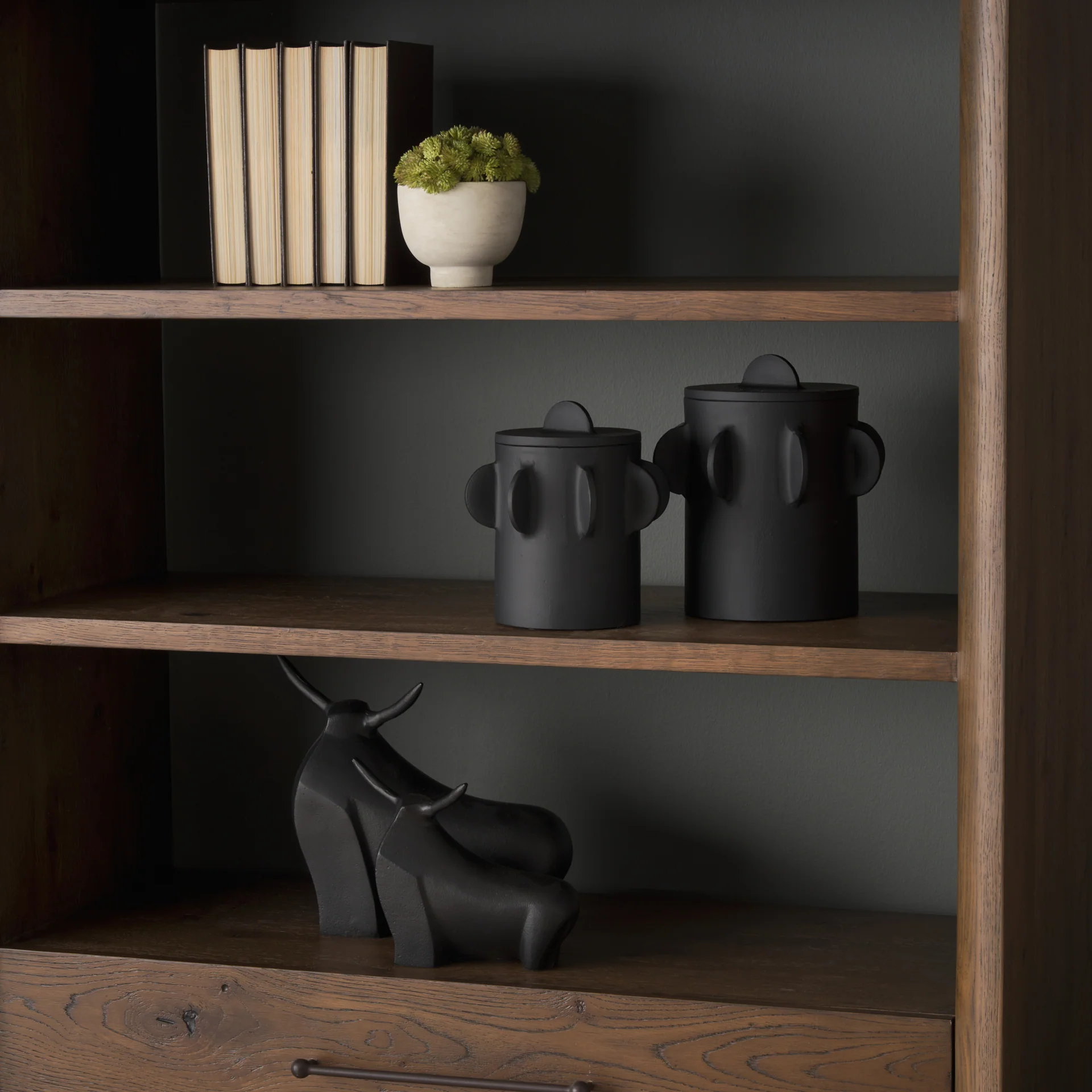 Deacon Decorative Black Canister - Image 3
