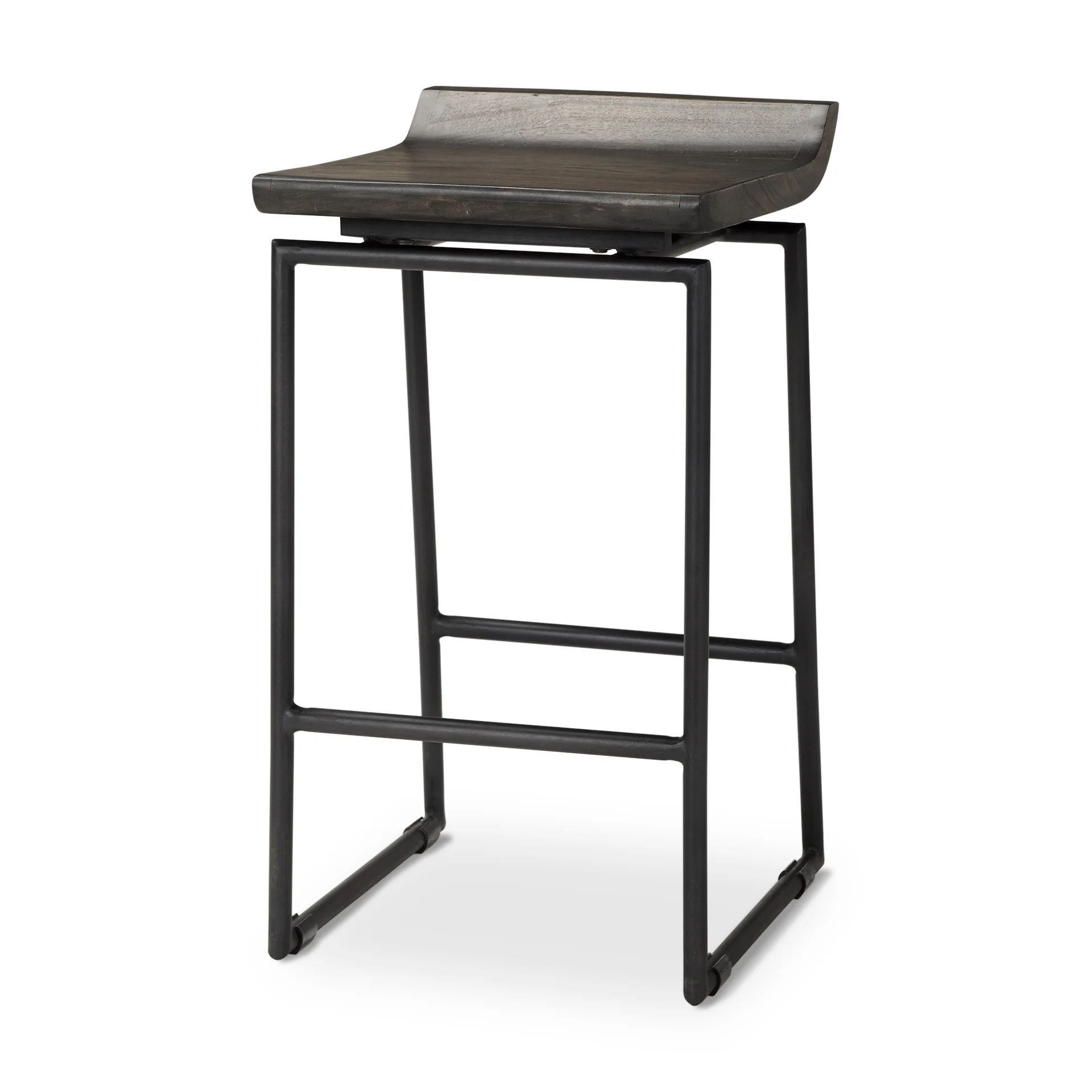 Givens Wood Seat Stool - Image 4