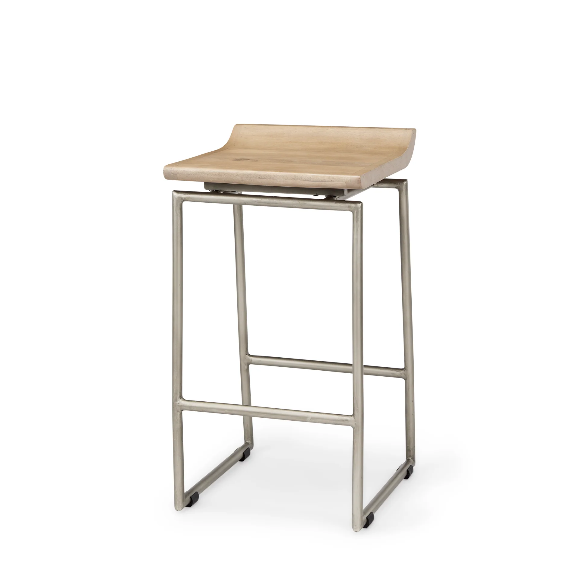 Givens Wood Seat Stool - Image 5