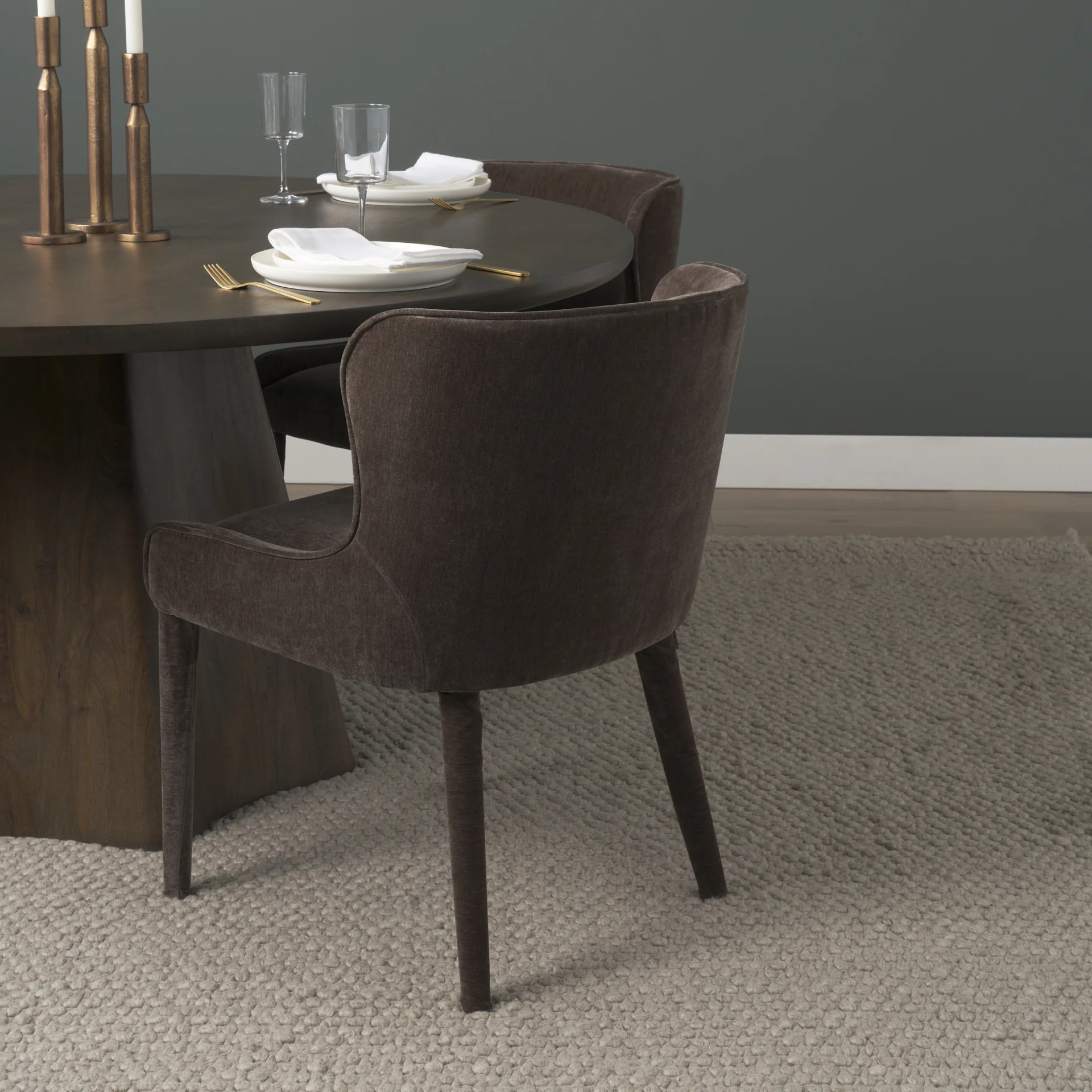 Nolan Slope Fabric Dining Chair - Image 2