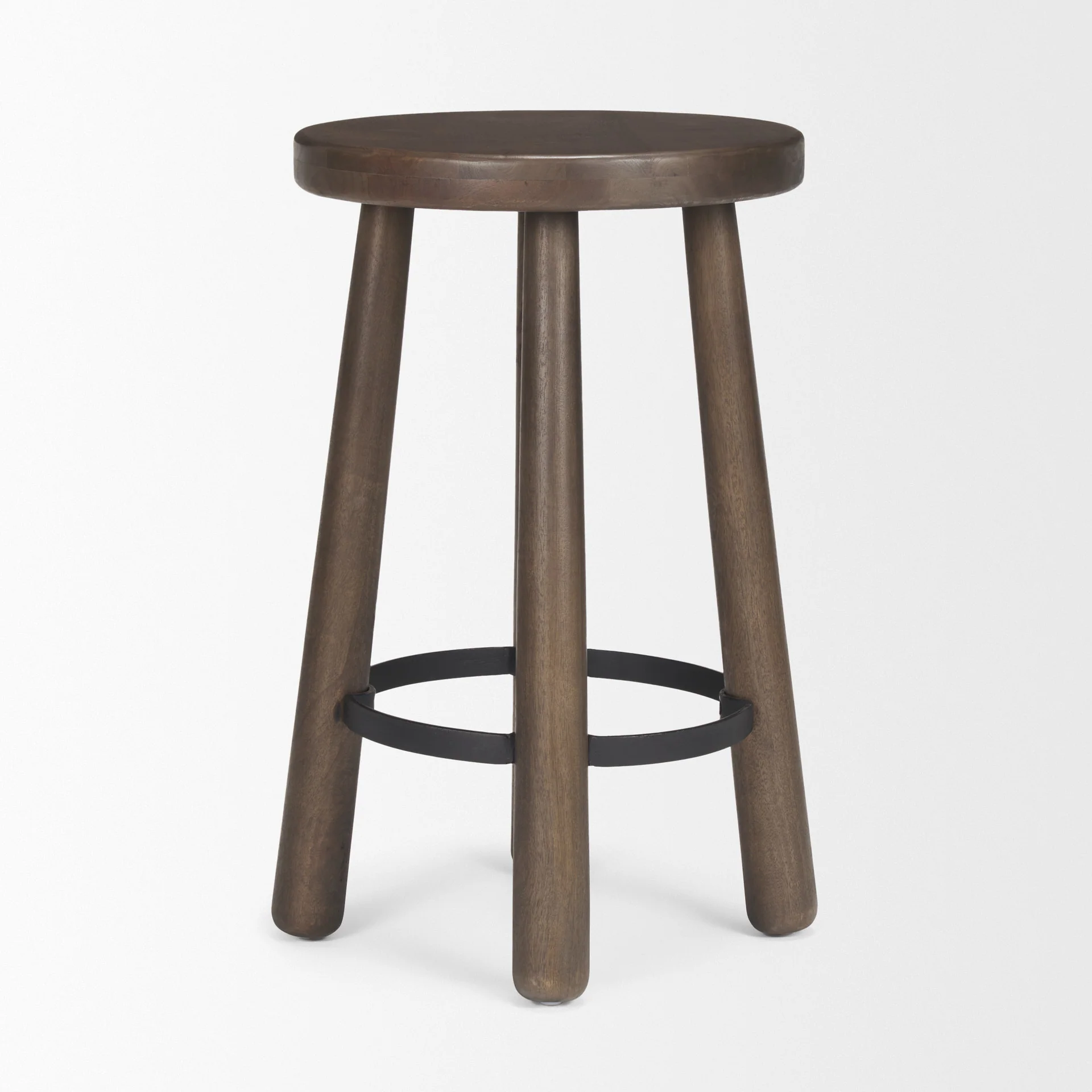 Weldon Wood Seat Stool - Image 4