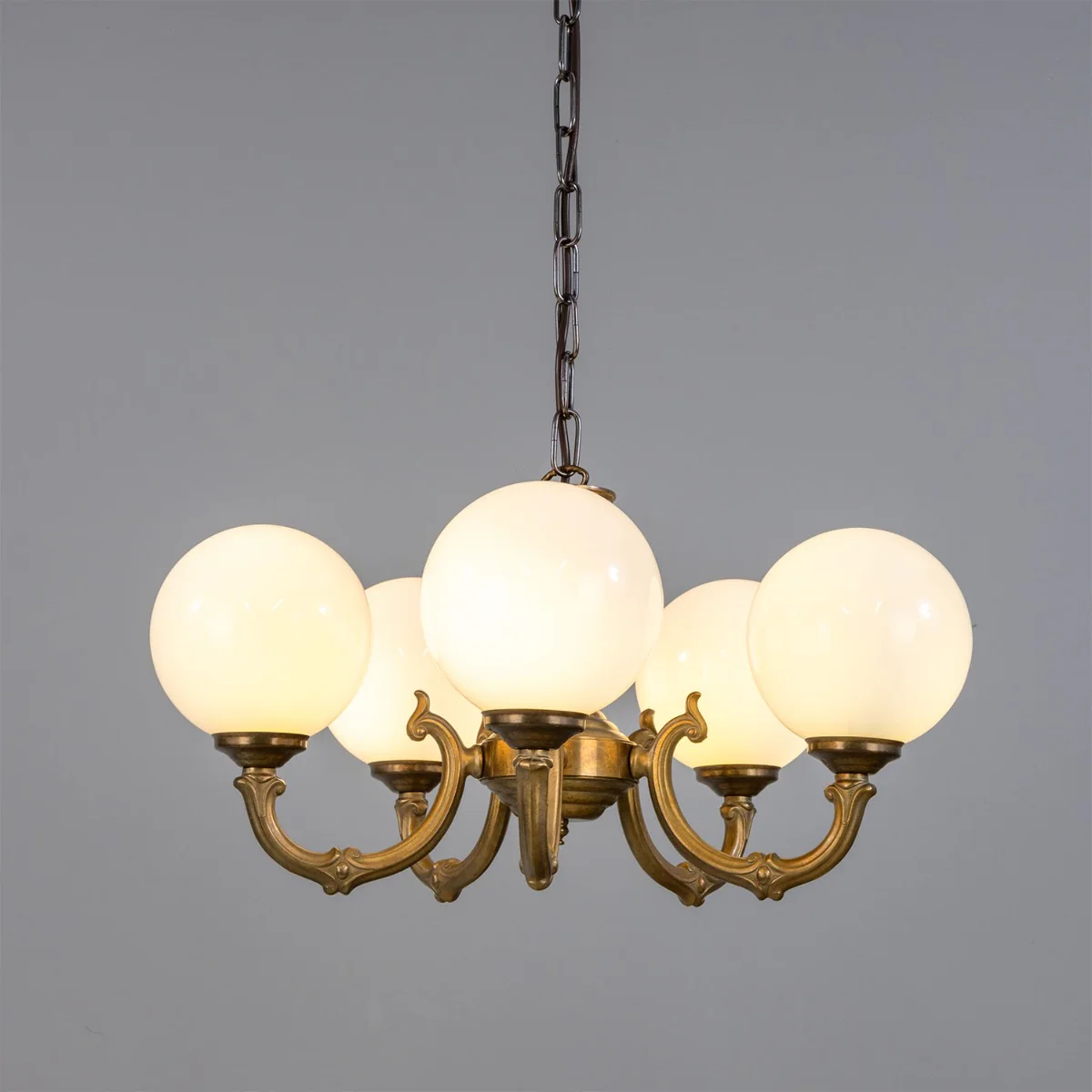 Ben 5 Arm Chandelier Antique Brass (GL044F) - Image 2