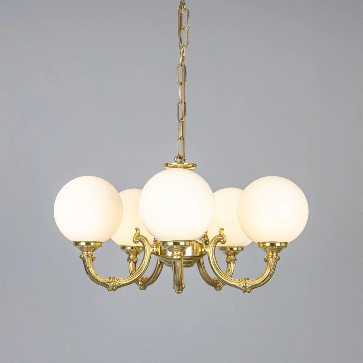 Ben 5 Arm Chandelier Antique Silver (GL044F)