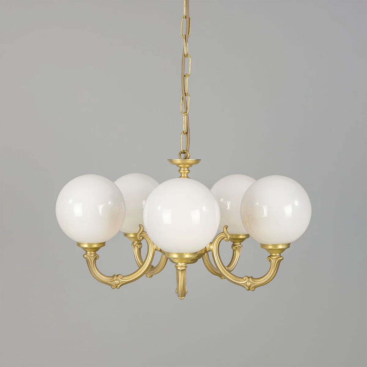 Ben 5 Arm Chandelier Satin Brass (GL044F) - Image 2