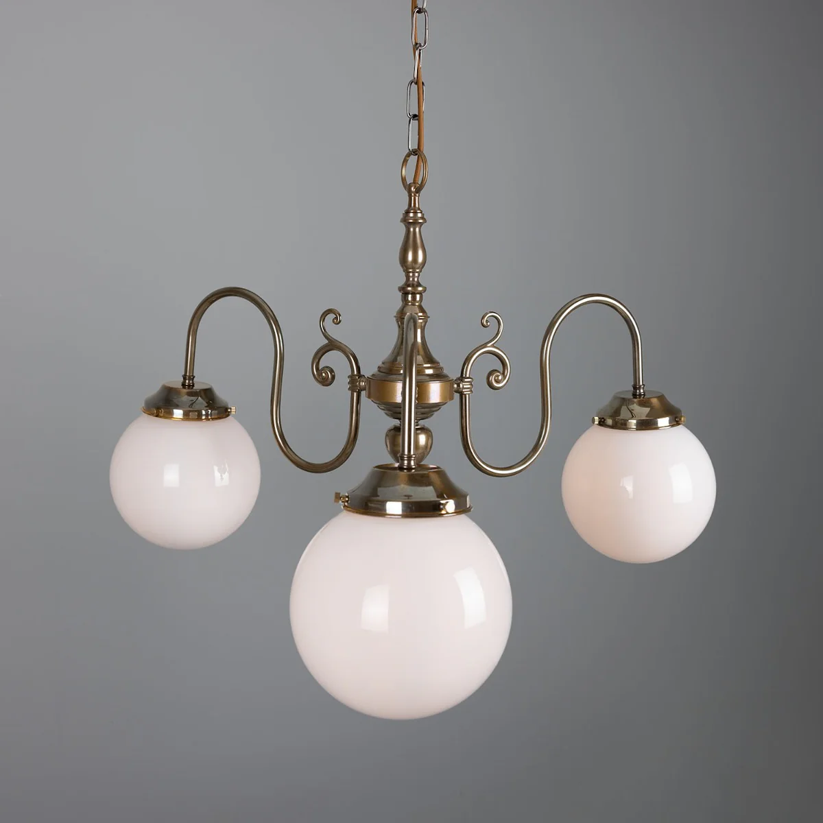 Eldron 3 Arm Chandelier Antique Brass (GL044E) - Image 2