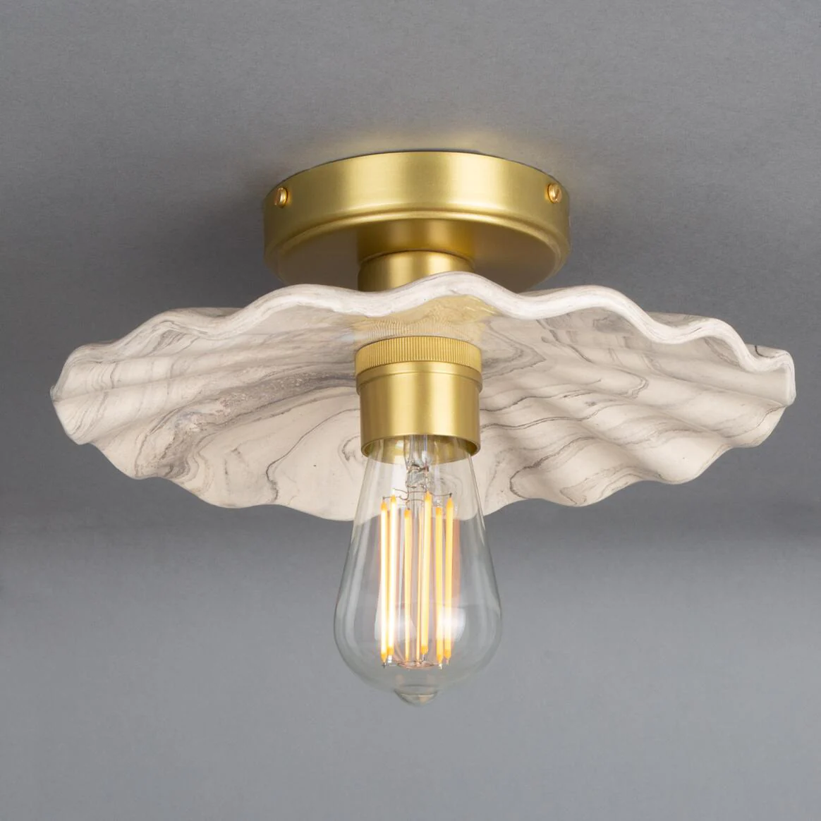Kapok Ceiling Light - Marbled