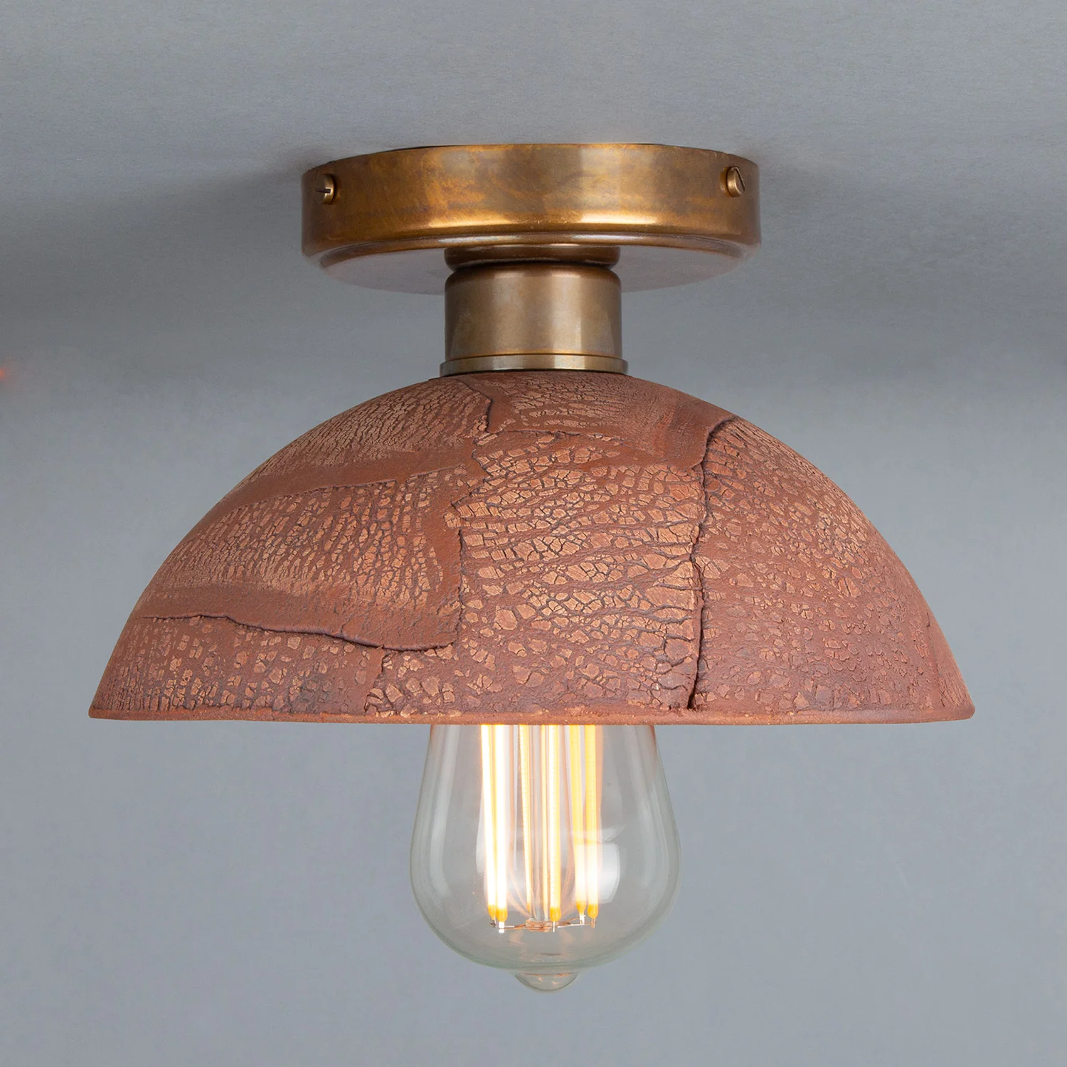 Kauri Ceiling Light - Red Iron - Image 2