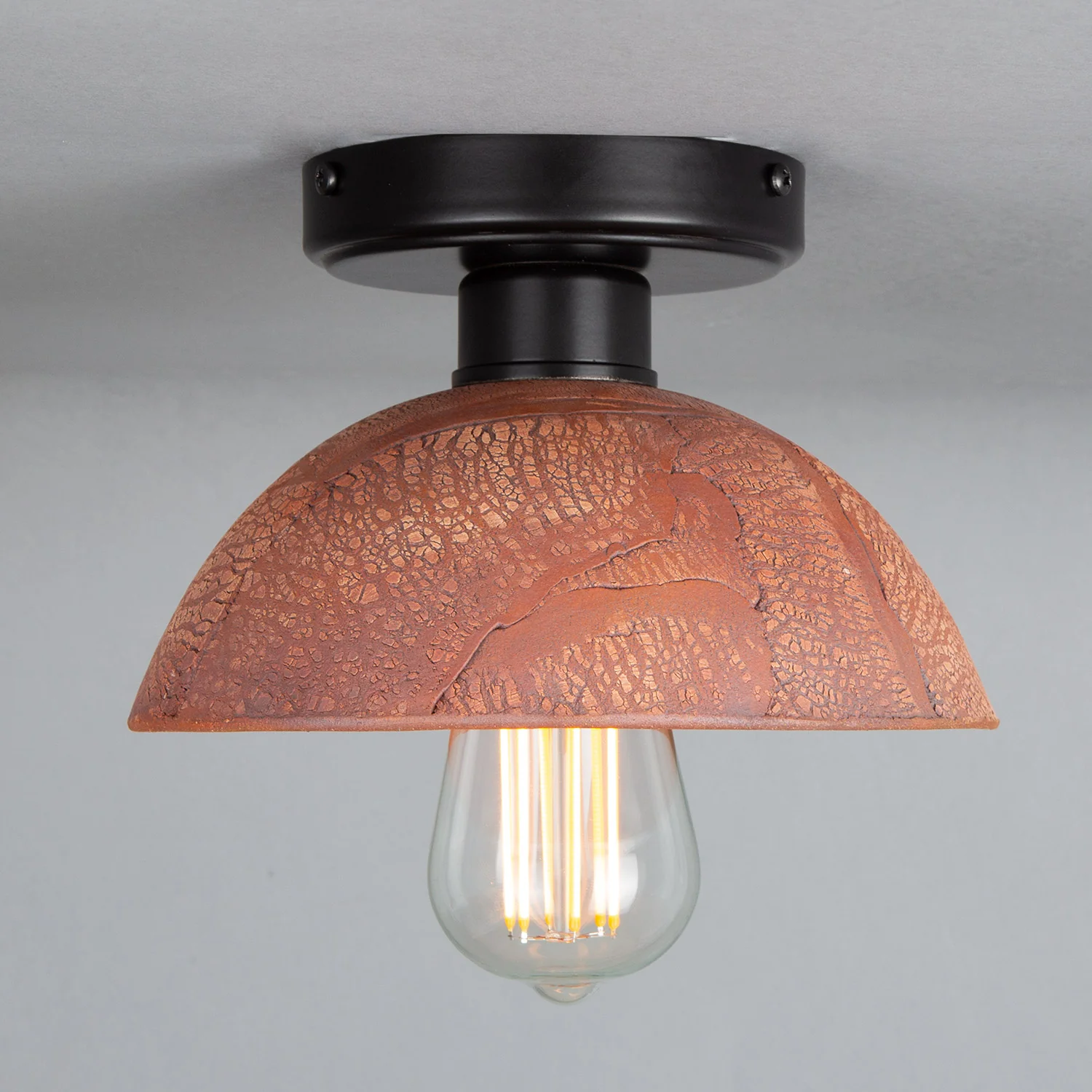 Kauri Ceiling Light - Red Iron - Image 4