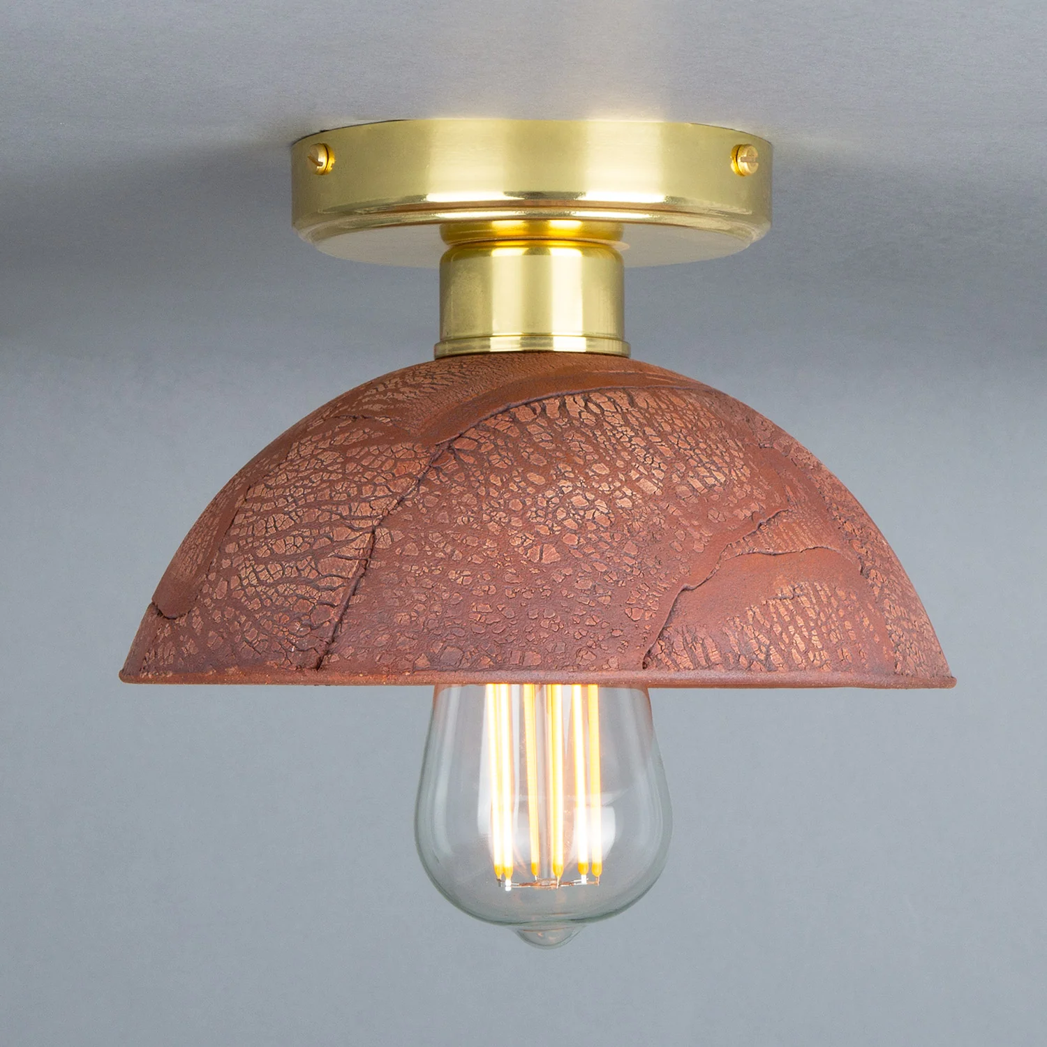 Kauri Ceiling Light - Red Iron - Image 5
