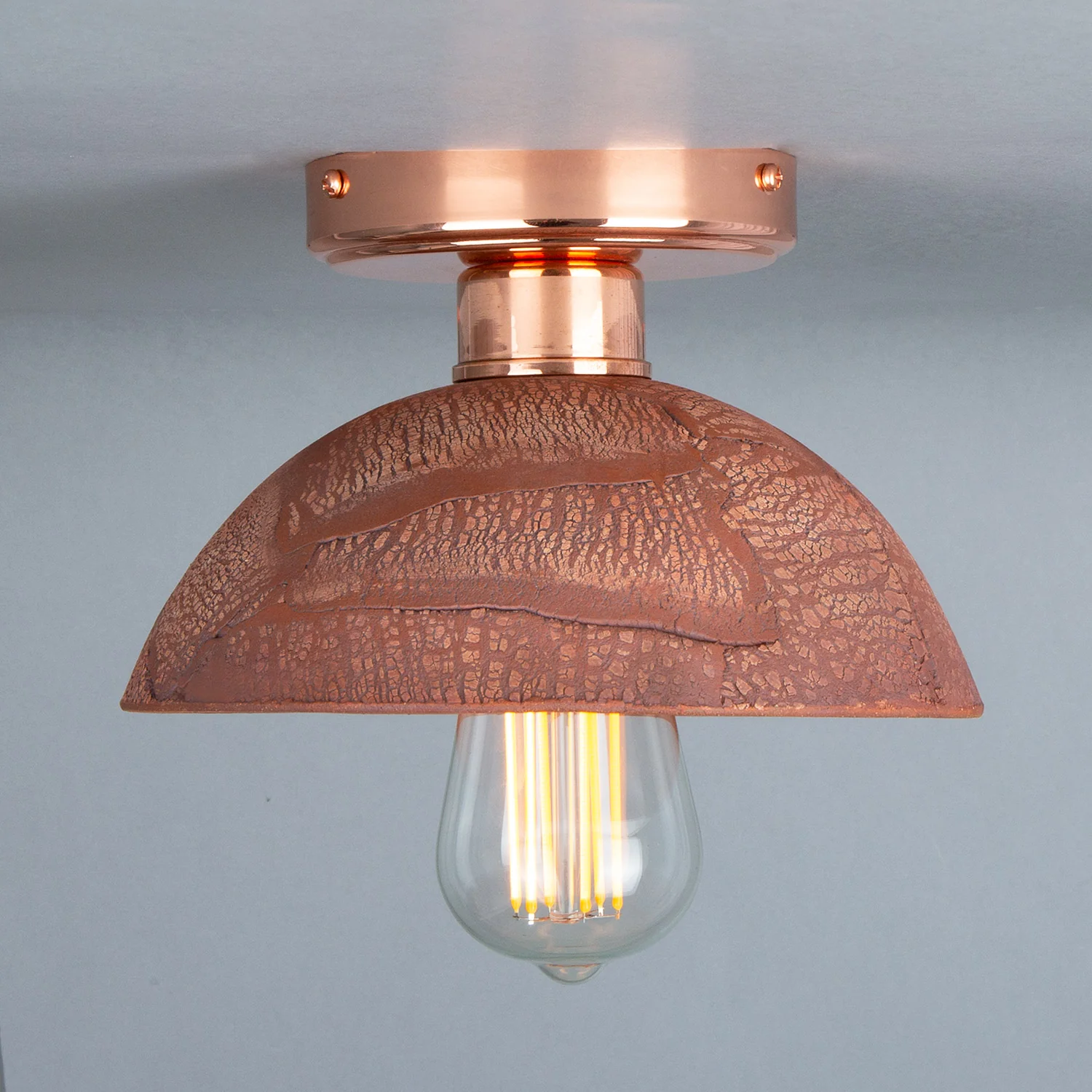 Kauri Ceiling Light - Red Iron - Image 6