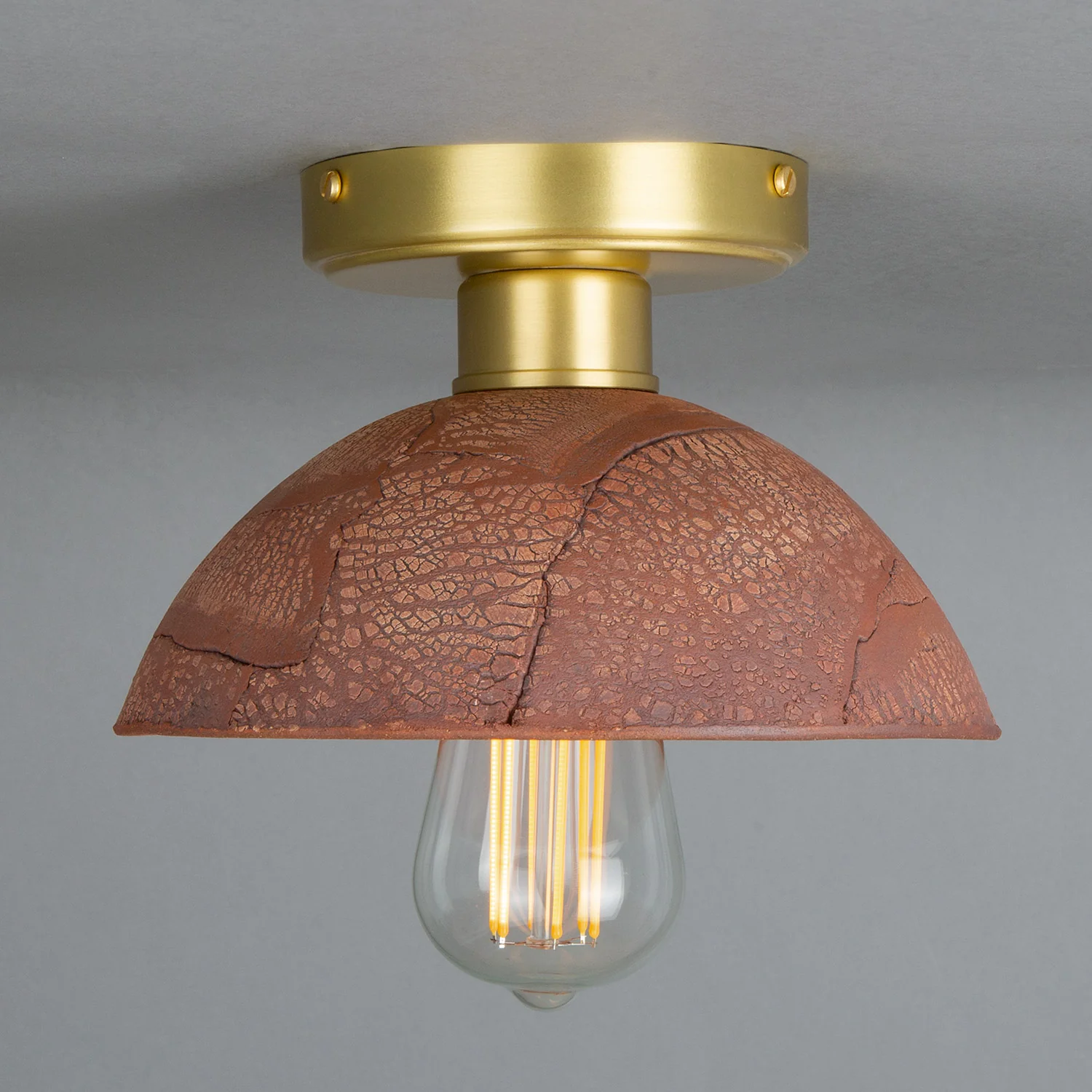 Kauri Ceiling Light - Red Iron - Image 7