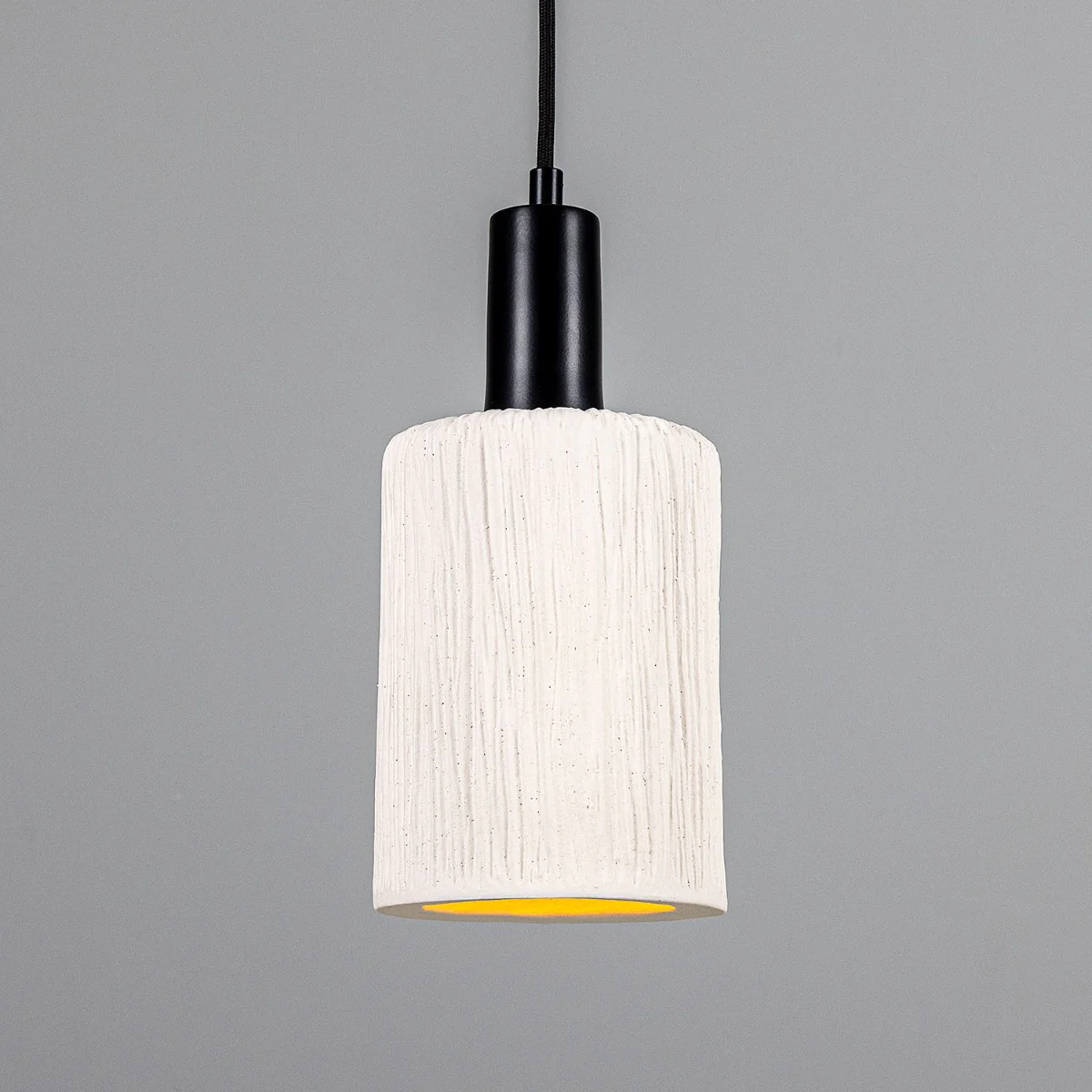 Senna Pendant - Matte White Striped - Image 4