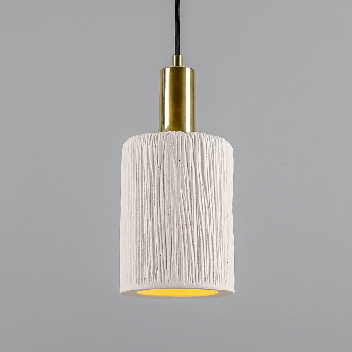 Senna Pendant - Matte White Striped - Image 5