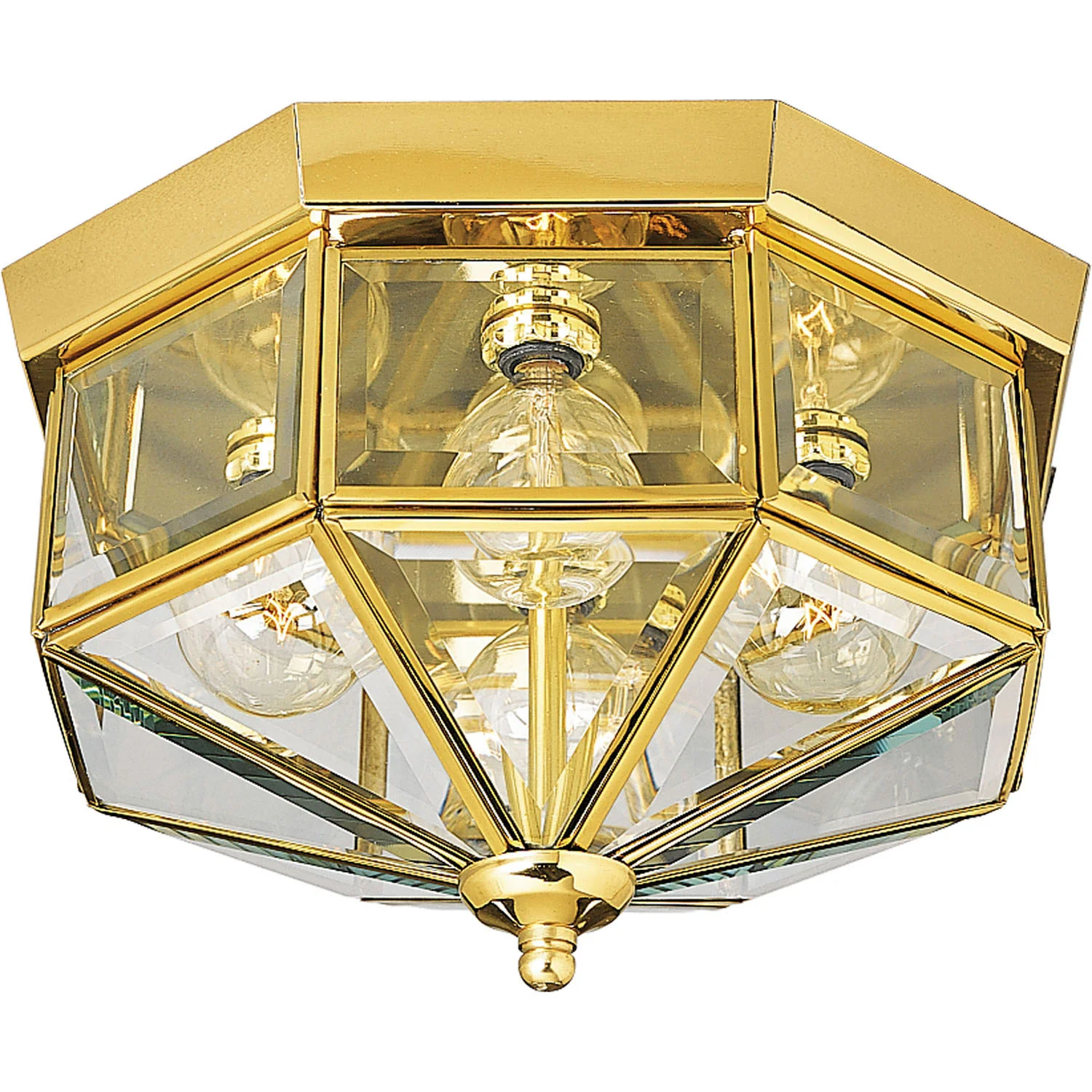 Beveled Glass Flush Mount