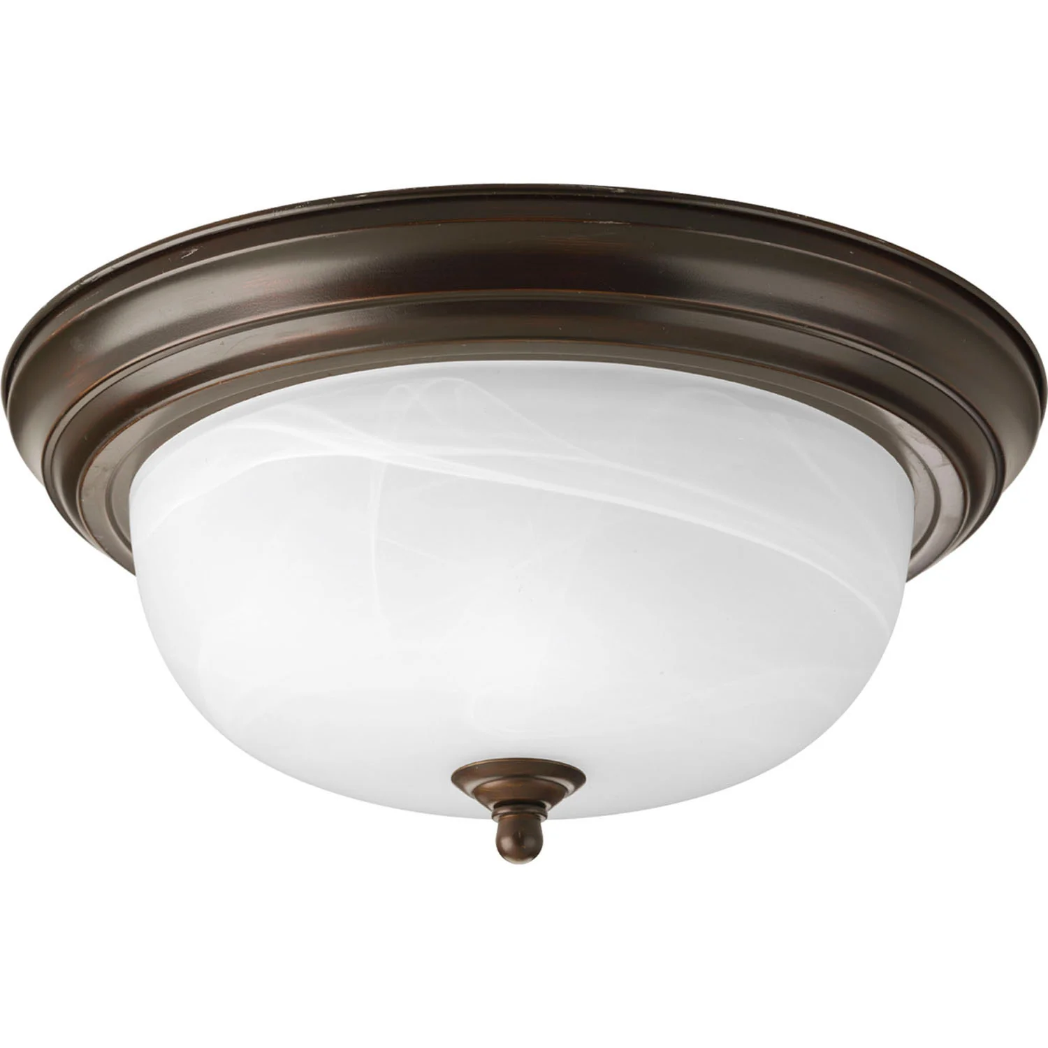 Dome Glass Alabaster Flush Mount - Image 6